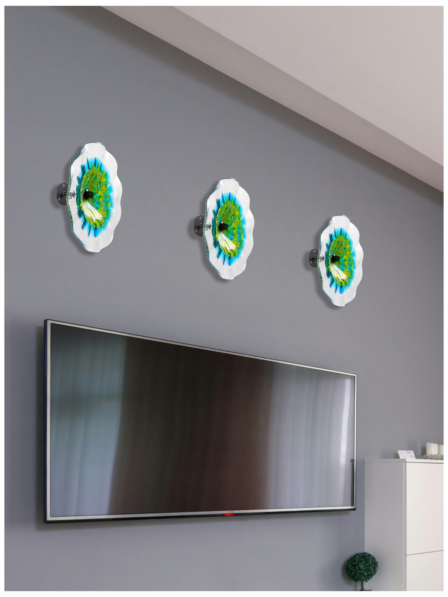 Image 2 Dale Tiffany 12" Sprito Hand Blown Art G more views