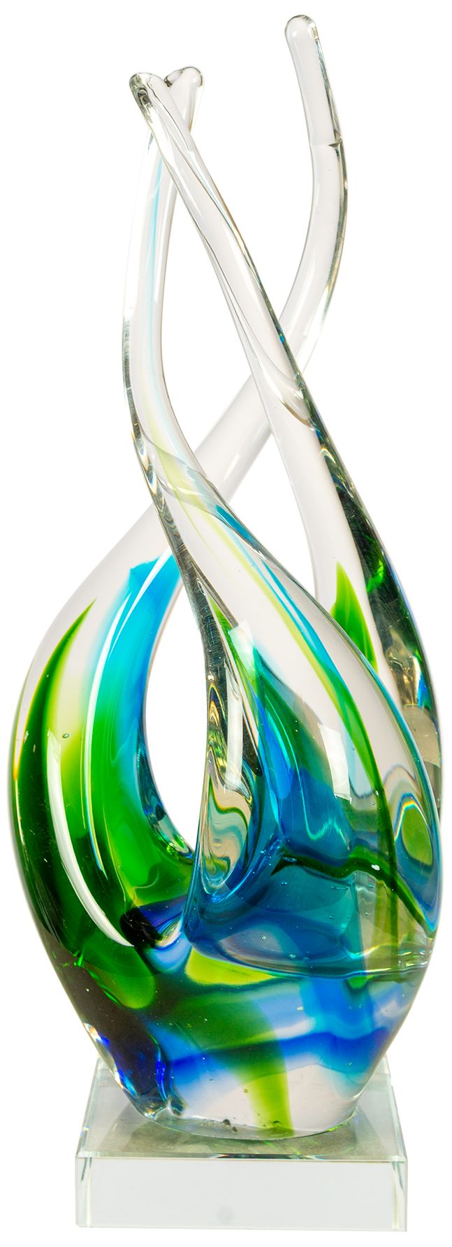 Image 3 Dale Tiffany 12" Tall Coastal Harmony Handcrafted Art Glass Sculpture more views