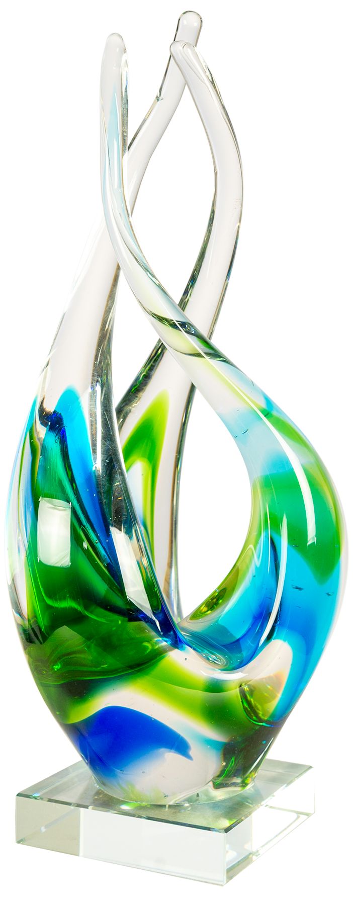 Image 4 Dale Tiffany 12" Tall Coastal Harmony Handcrafted Art Glass Sculpture more views