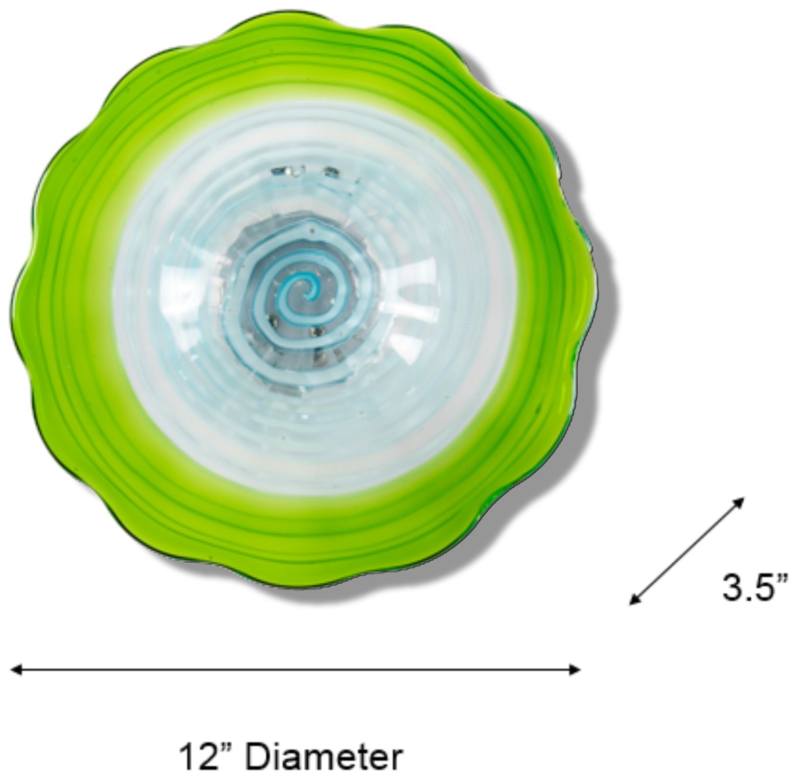 Image 3 Dale Tiffany 12" Waterfront Hand Blown Art Glass Wall Decor more views