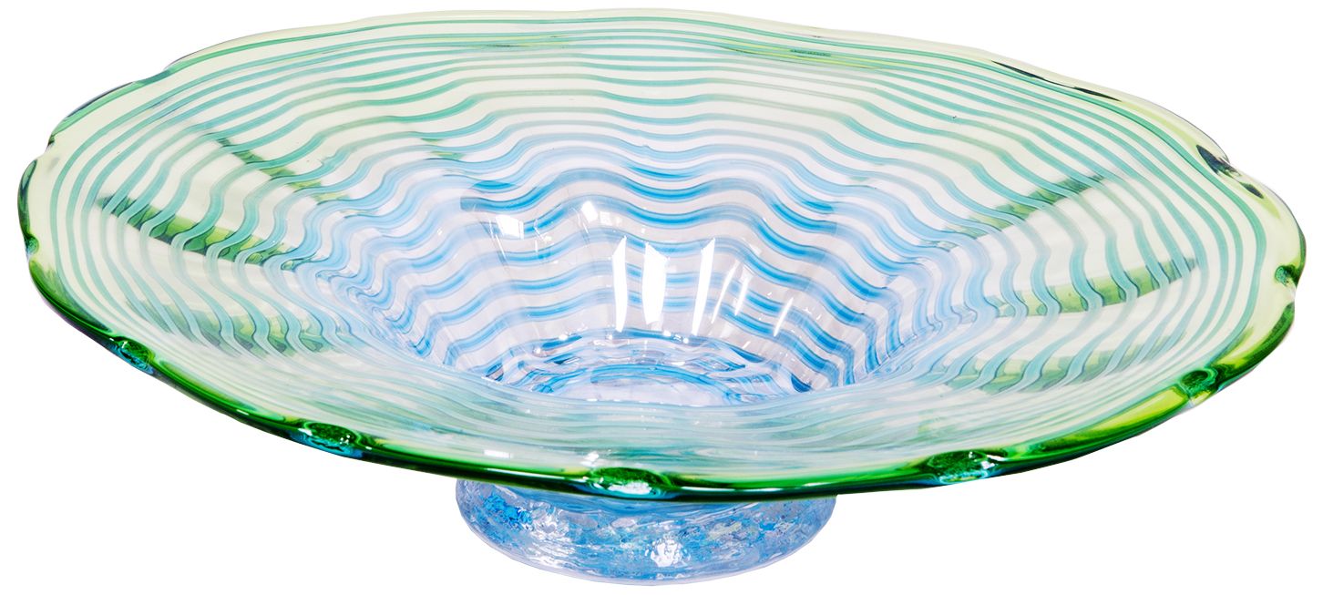 Image 4 Dale Tiffany 12" Waterfront Hand Blown Art Glass Wall Decor more views