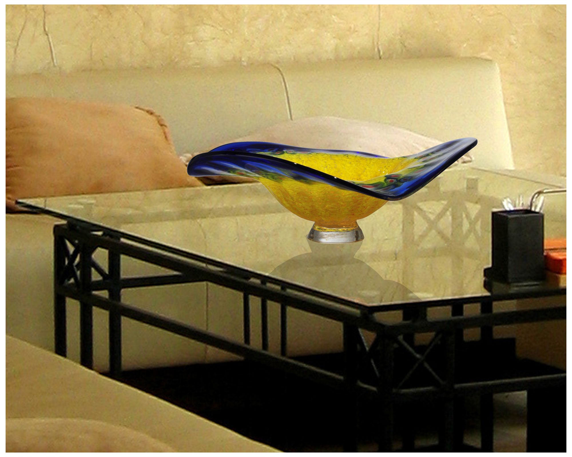 Image 5 Dale Tiffany 12" Westwind Hand Blown Art Glass Wall Decor more views