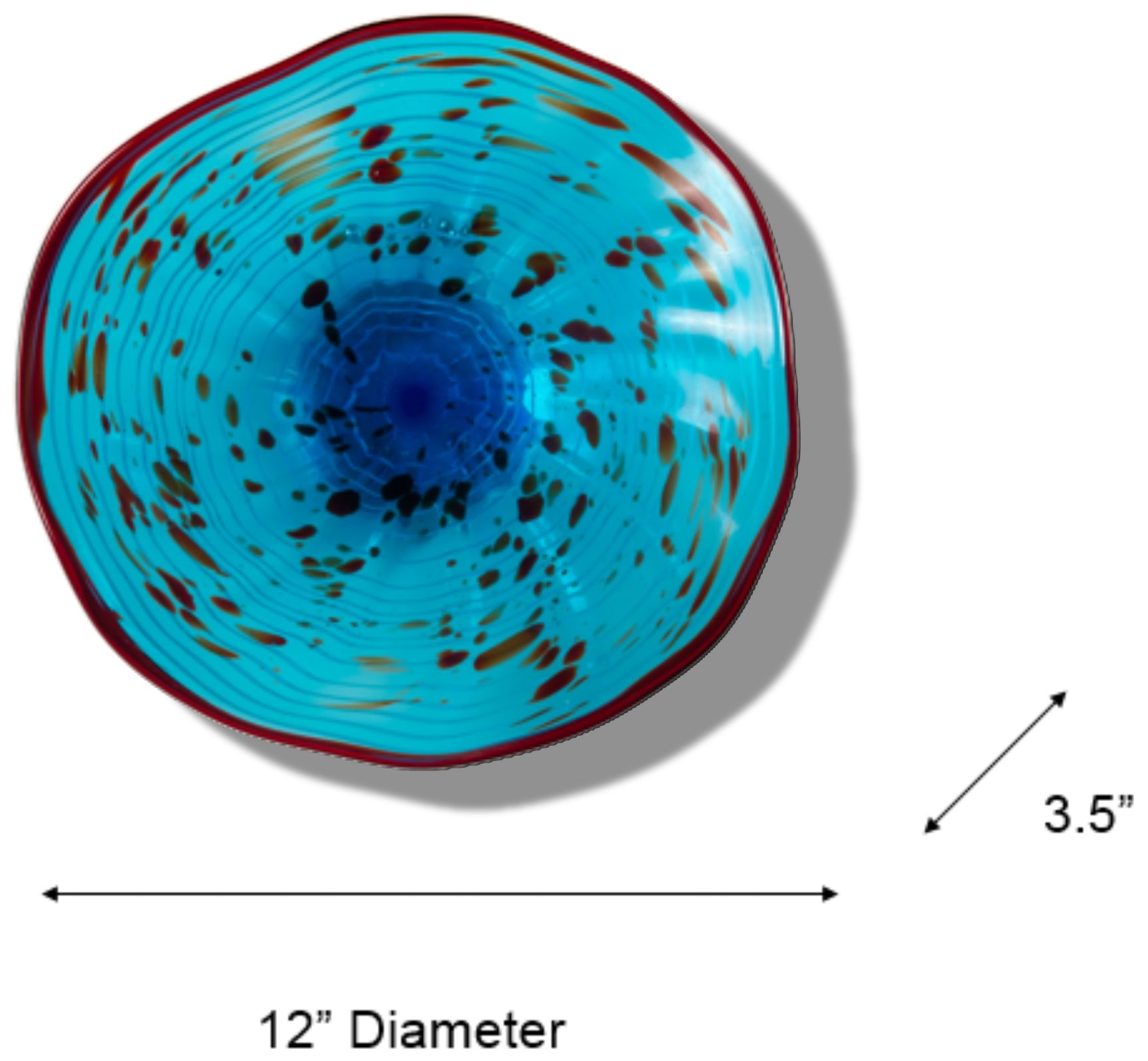 Image 3 Dale Tiffany 12" Wrightwood Blue Hand Blown Art Glass Wall Decor more views