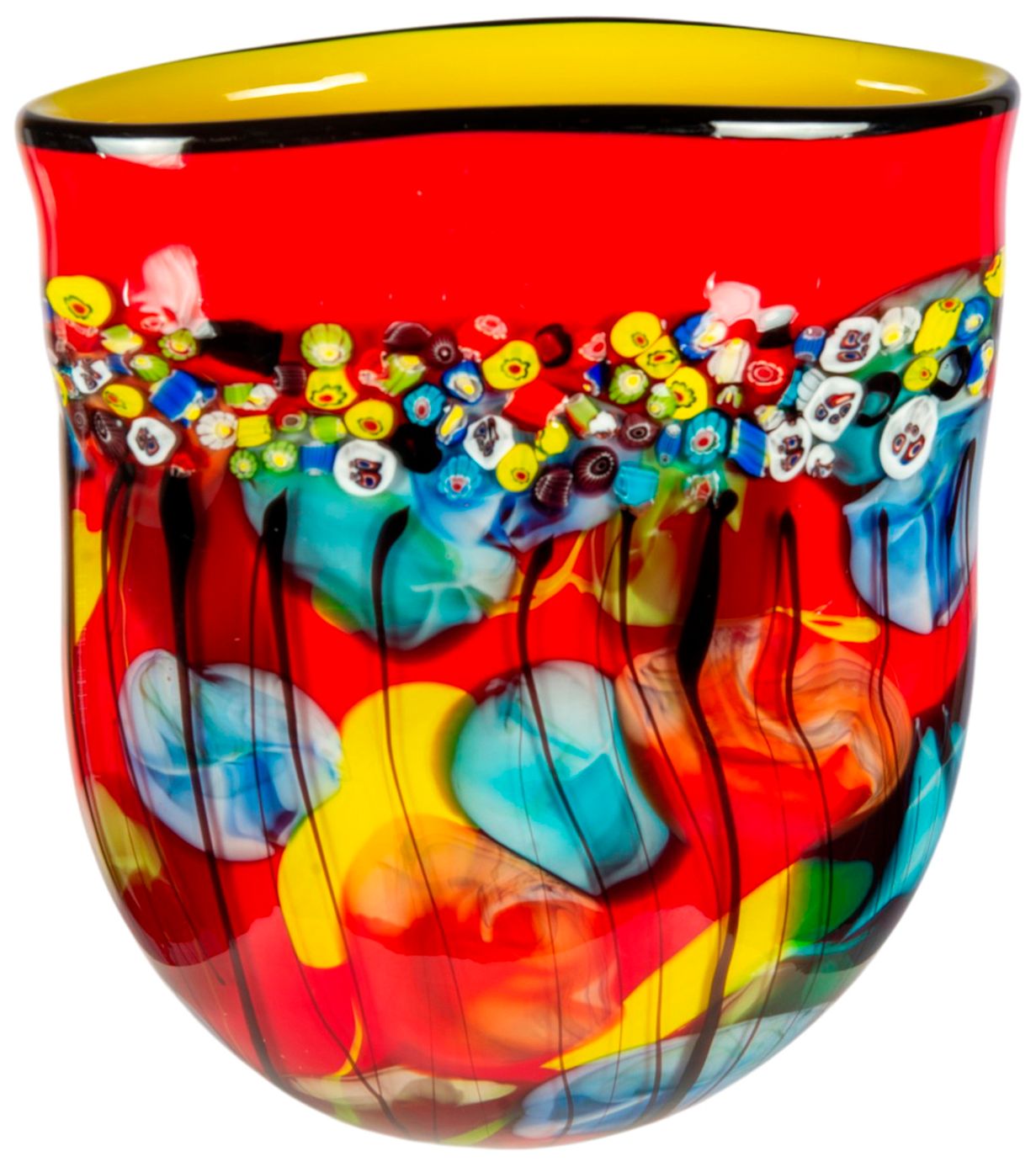 Image 3 Dale Tiffany 13.5" Tall Morena Hand Blown Art Glass Vase more views
