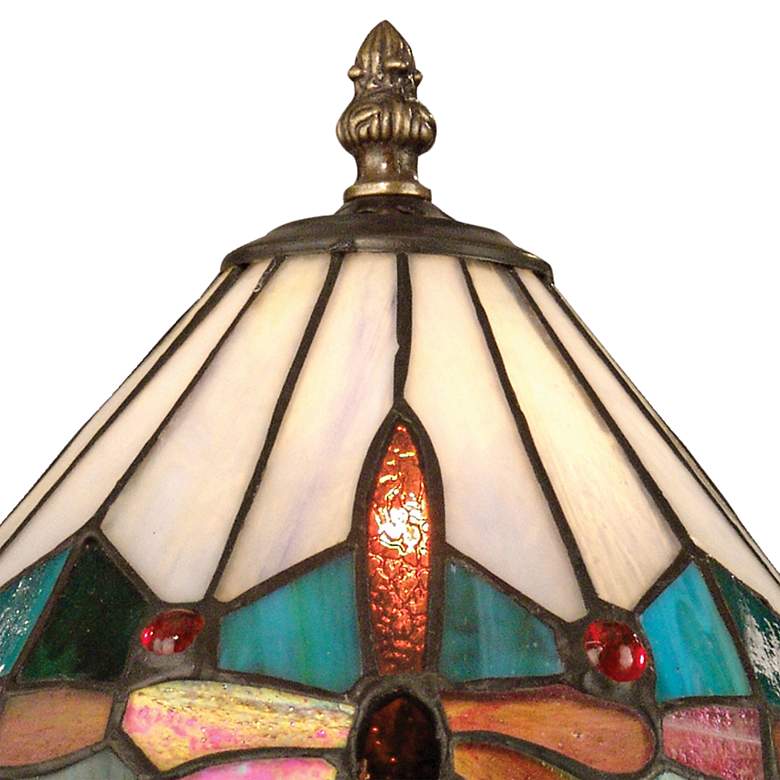 Image 3 Dale Tiffany 13.5" Tall Roseate Jewel Dragonfly Tiffany Accent Lamp more views