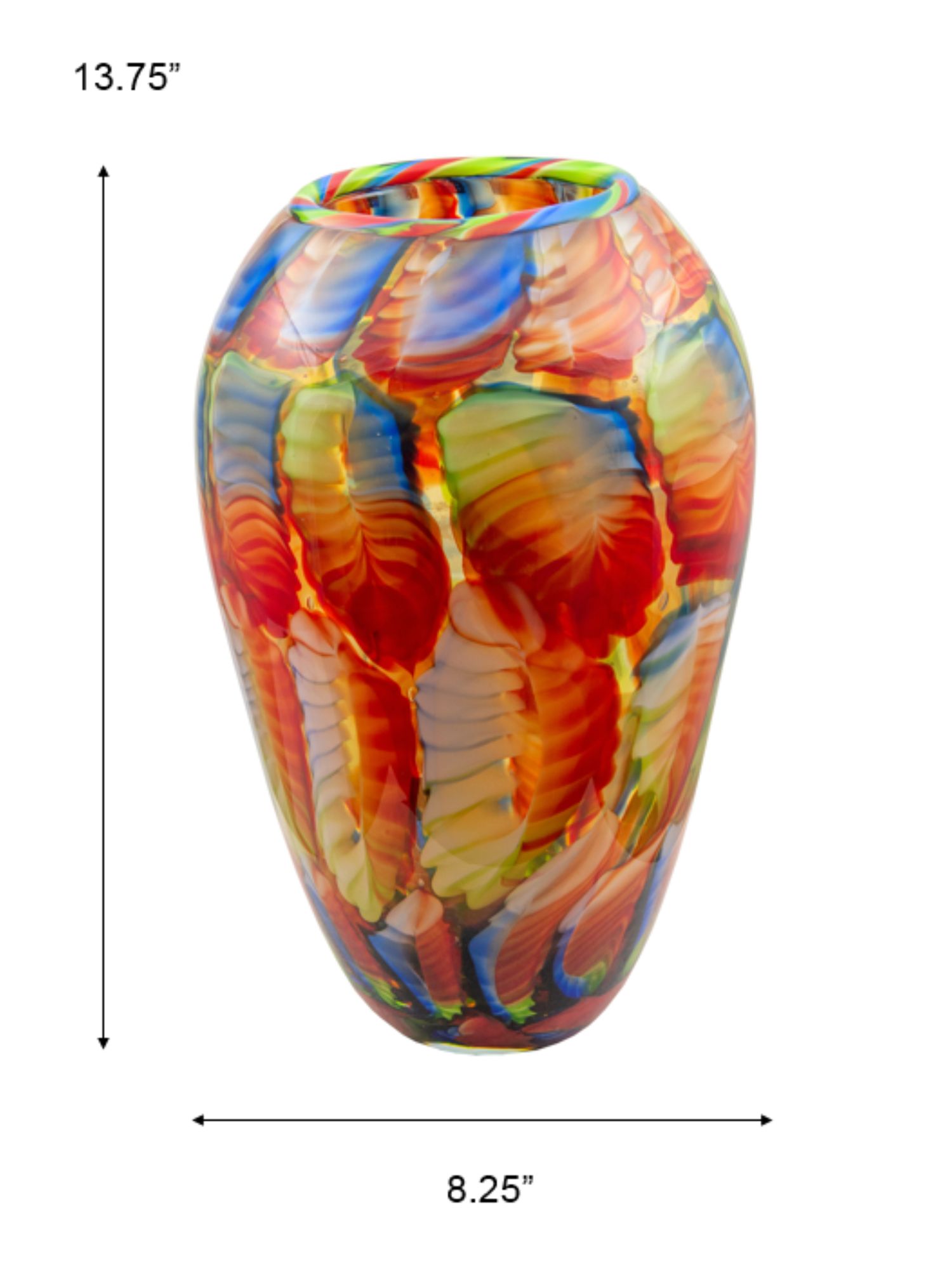 Image 4 Dale Tiffany 13.75" Tall Adoro Hand Blown Art Glass Vase more views