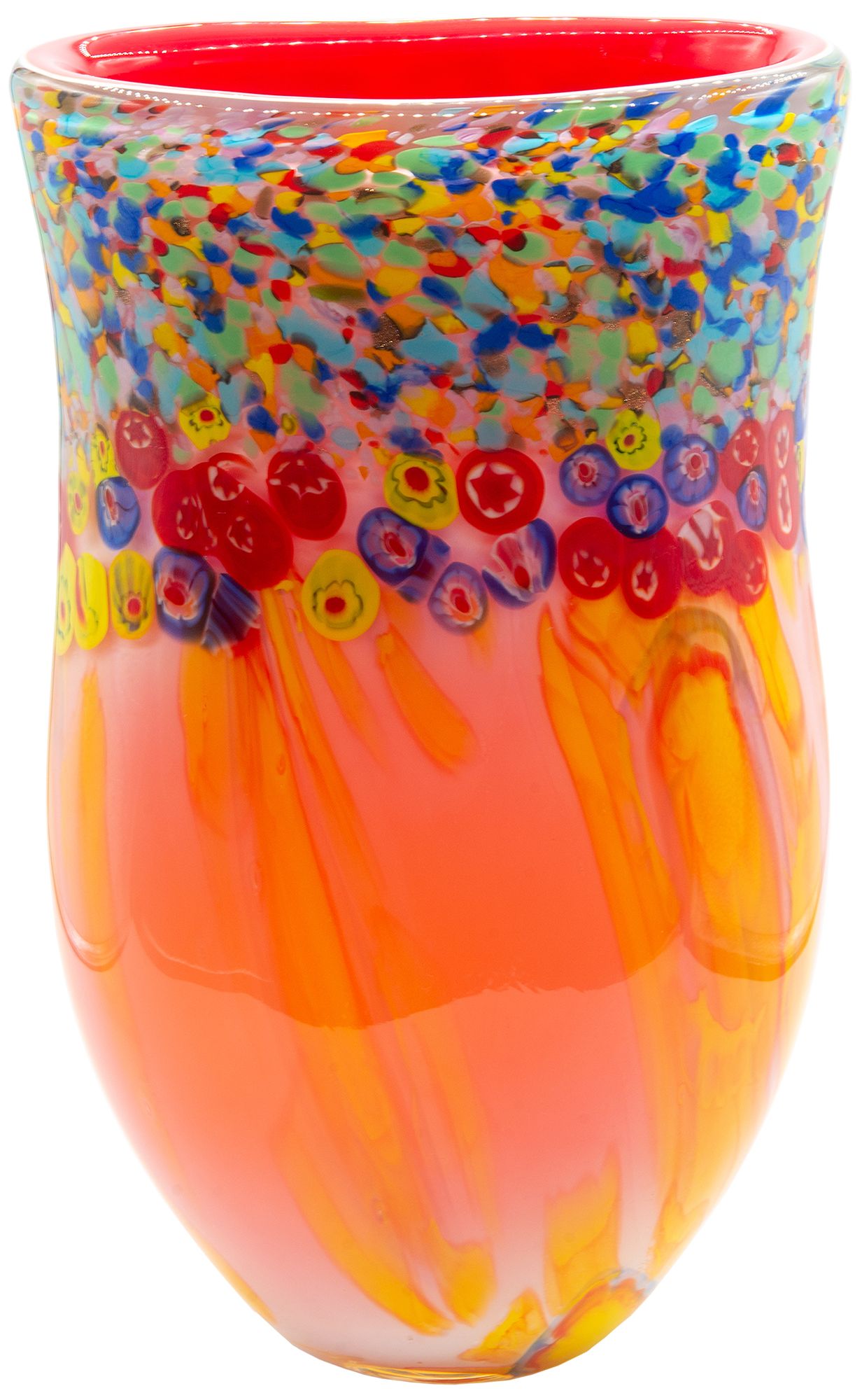 Image 2 Dale Tiffany 13.75" Tall Salt Creek Hand Blown Art Glass Vase