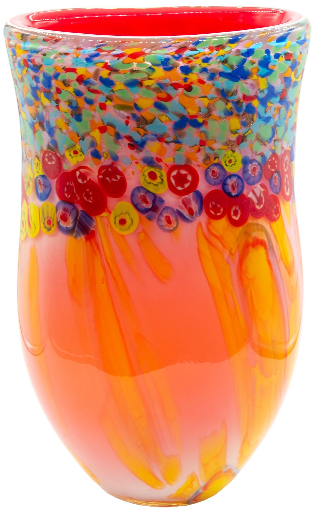 Image 4 Dale Tiffany 13.75" Tall Salt Creek Hand Blown Art Glass Vase more views