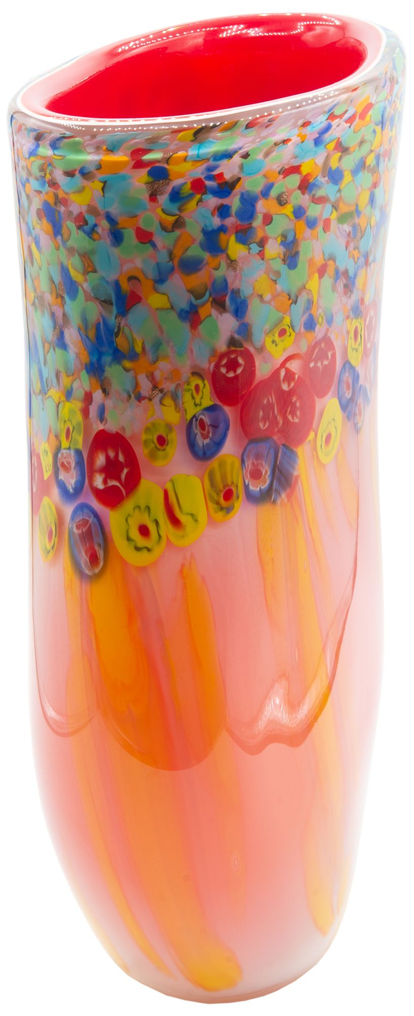 Image 5 Dale Tiffany 13.75" Tall Salt Creek Hand Blown Art Glass Vase more views