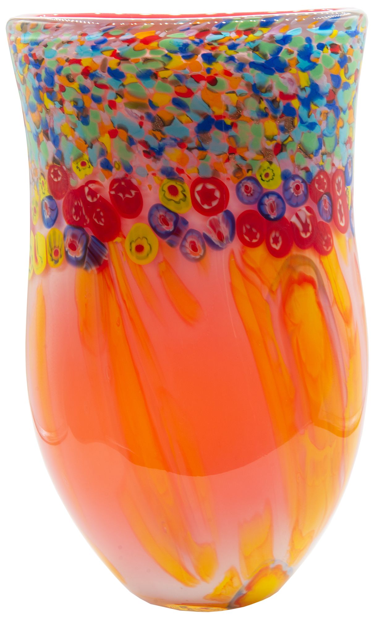 Image 6 Dale Tiffany 13.75" Tall Salt Creek Hand Blown Art Glass Vase more views