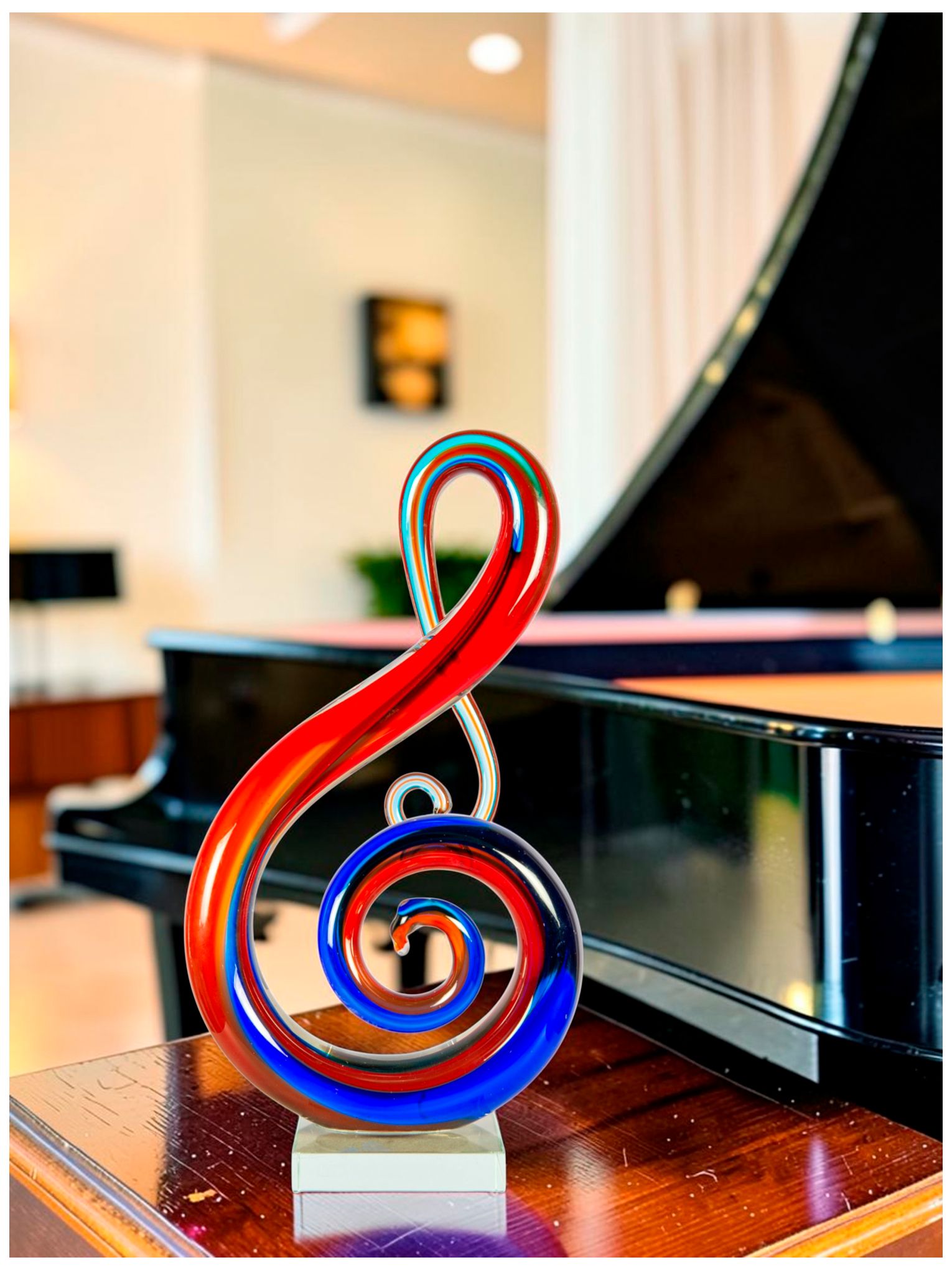 Image 2 Dale Tiffany 13.75" Tall Virtuoso Handcrafted Art Glass Sculpture more views