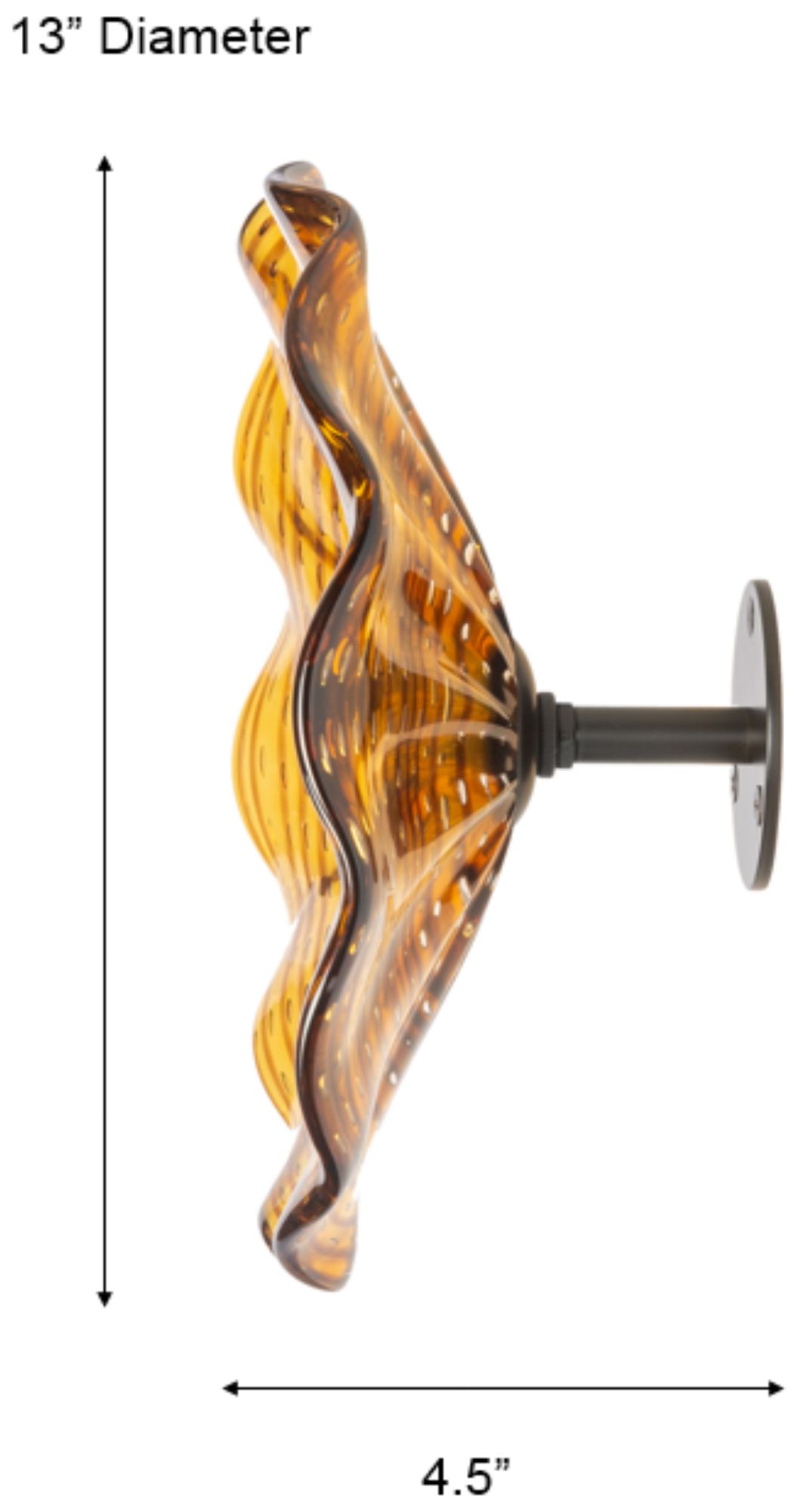 Image 3 Dale Tiffany 13" Rosslyn Hand Blown Art more views