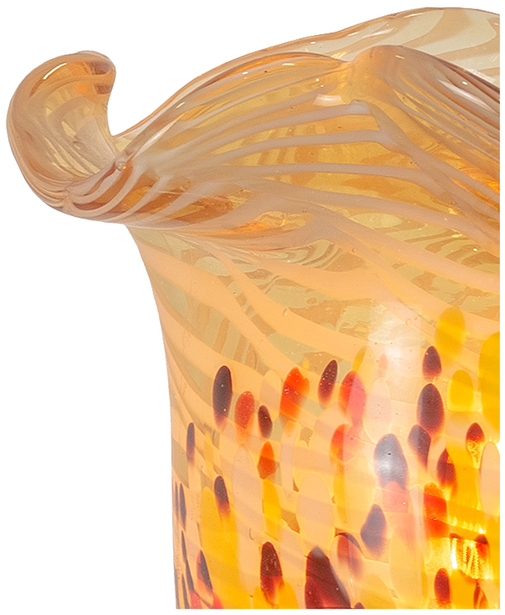 Image 4 Dale Tiffany 13" Tall Beige Speckle Hand Blown Art Glass Accent Lamp more views