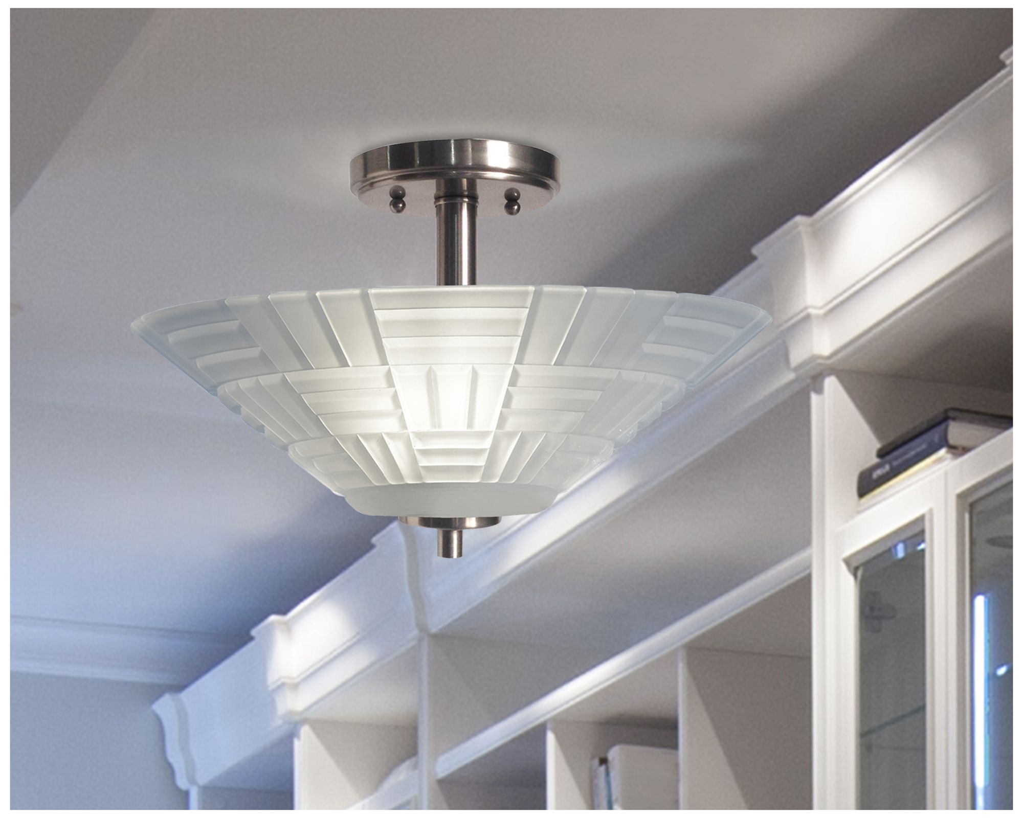 Image 2 Dale Tiffany 13" Wide Houston Integrated LED Crystal Flush Mount more views