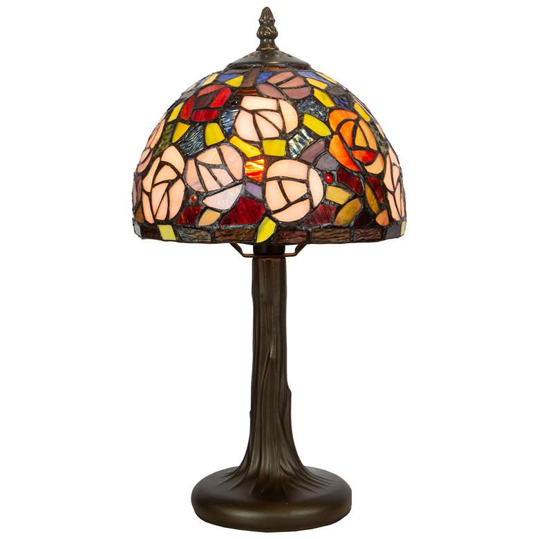 Image 1 Dale Tiffany 14.25 inch Tall Carnation Tiffany Accent Table Lamp