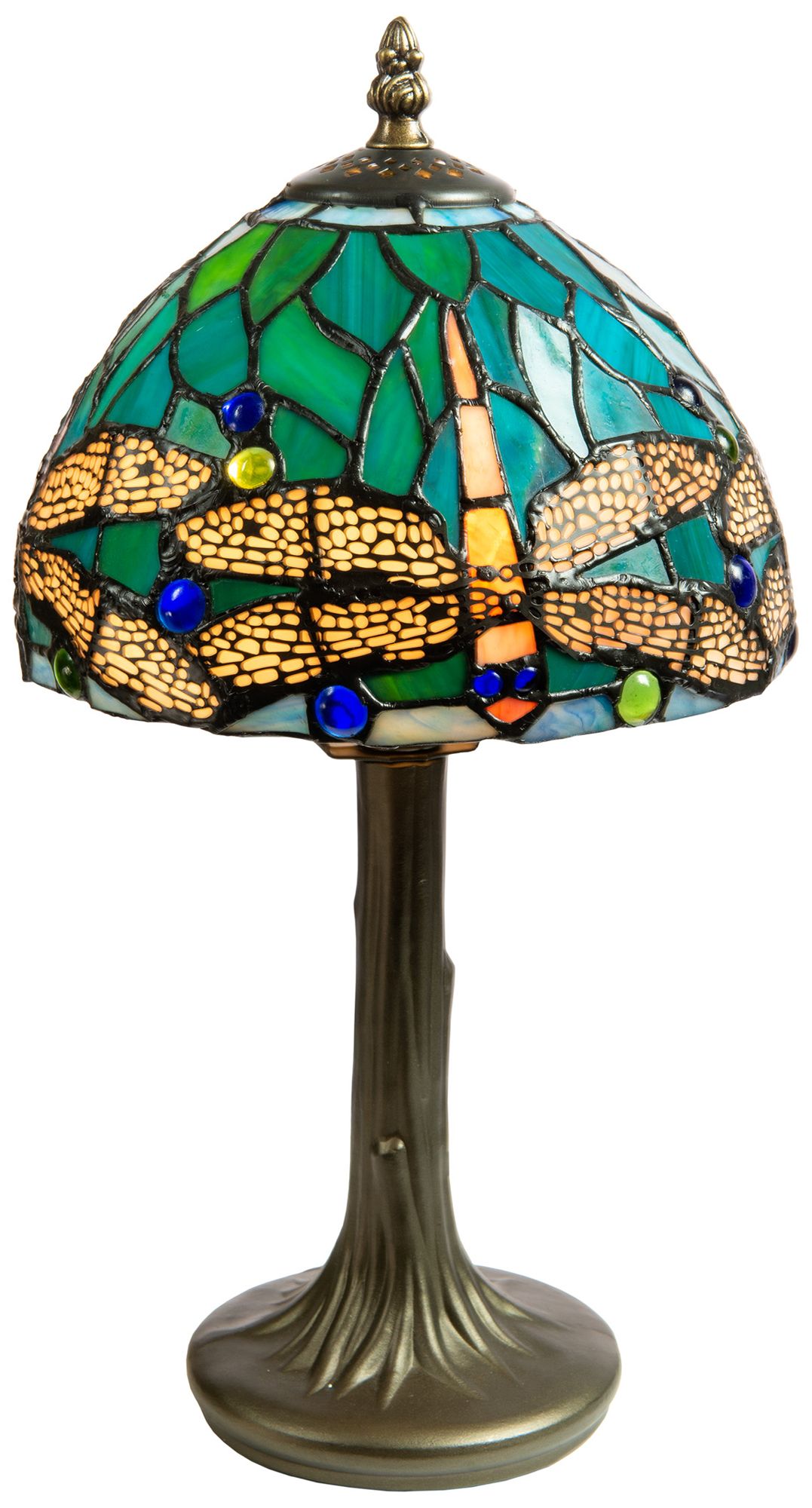 Image 3 Dale Tiffany 14.25" Tall Classic Dragonfly Tiffany Accent Lamp more views