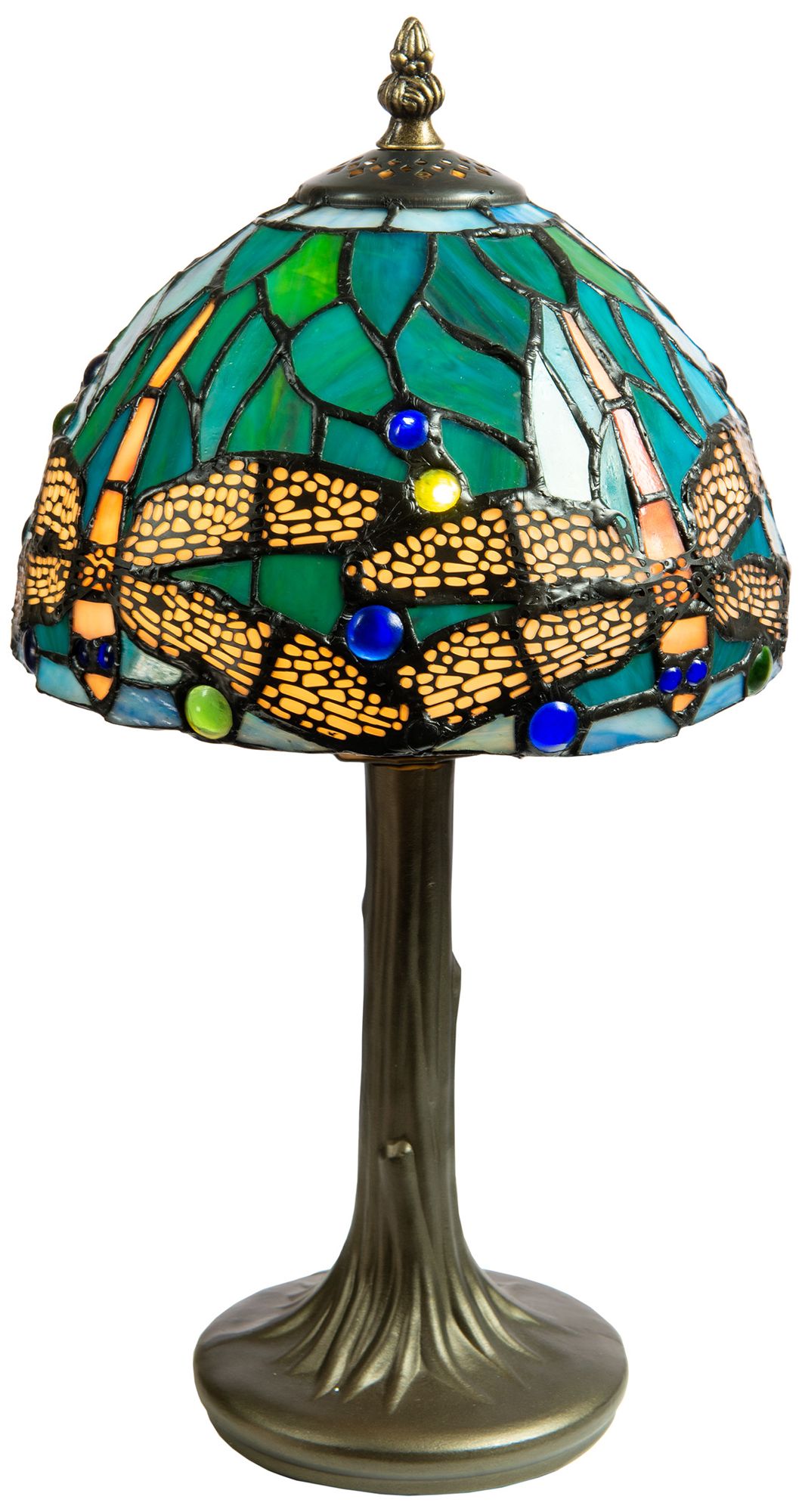 Image 4 Dale Tiffany 14.25" Tall Classic Dragonfly Tiffany Accent Lamp more views