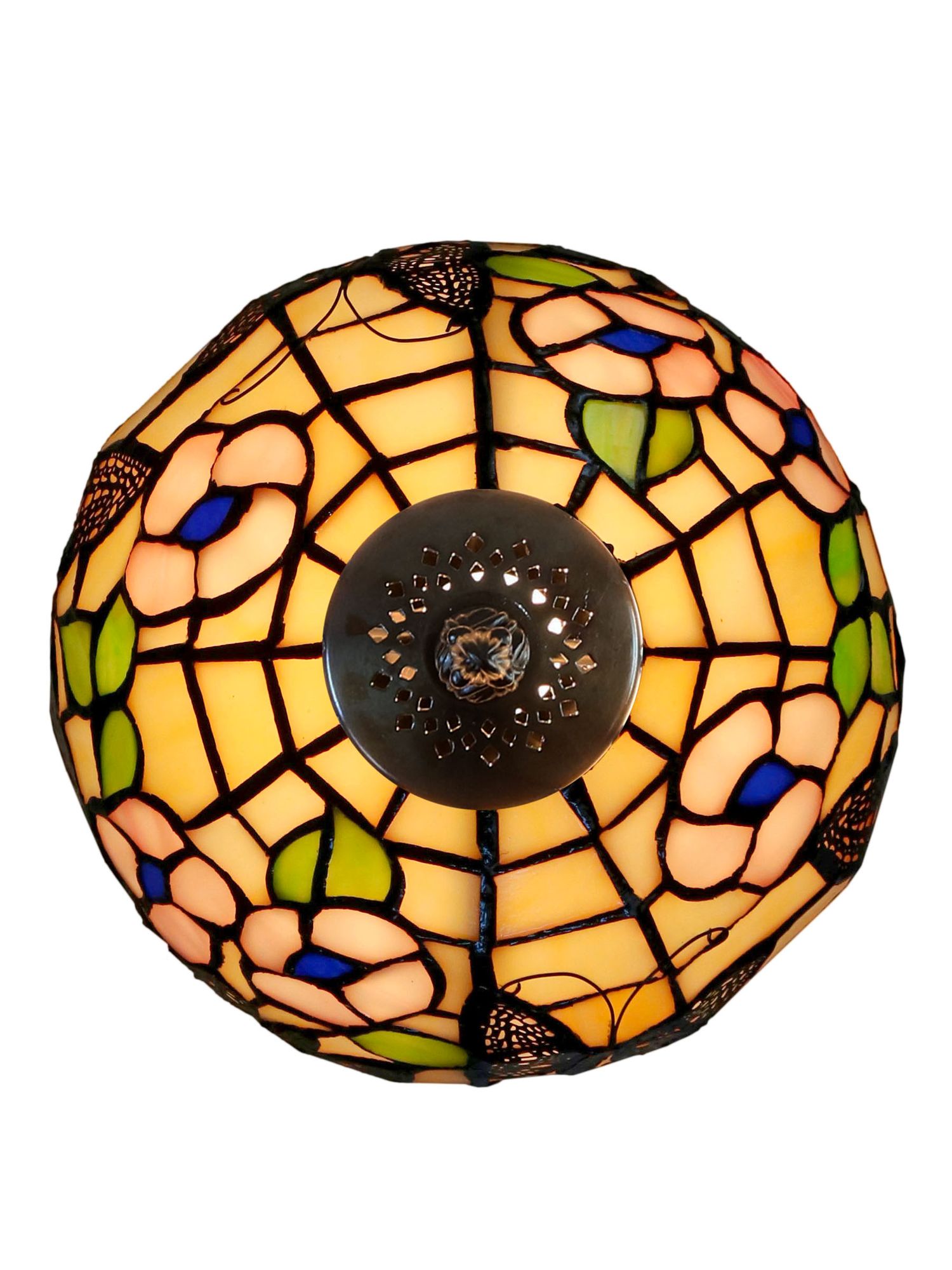 Dale Tiffany 14.25" Tall Ferndell Butterfly Tiffany Accent Table Lamp