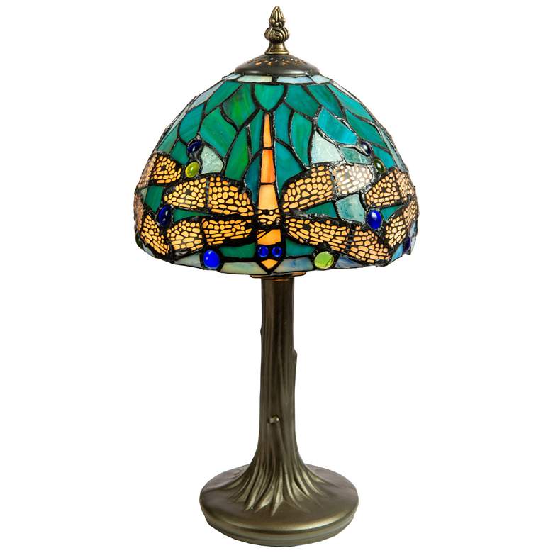Image 1 Dale Tiffany 14.25" Tall Classic Dragonfly Tiffany Accent Lamp