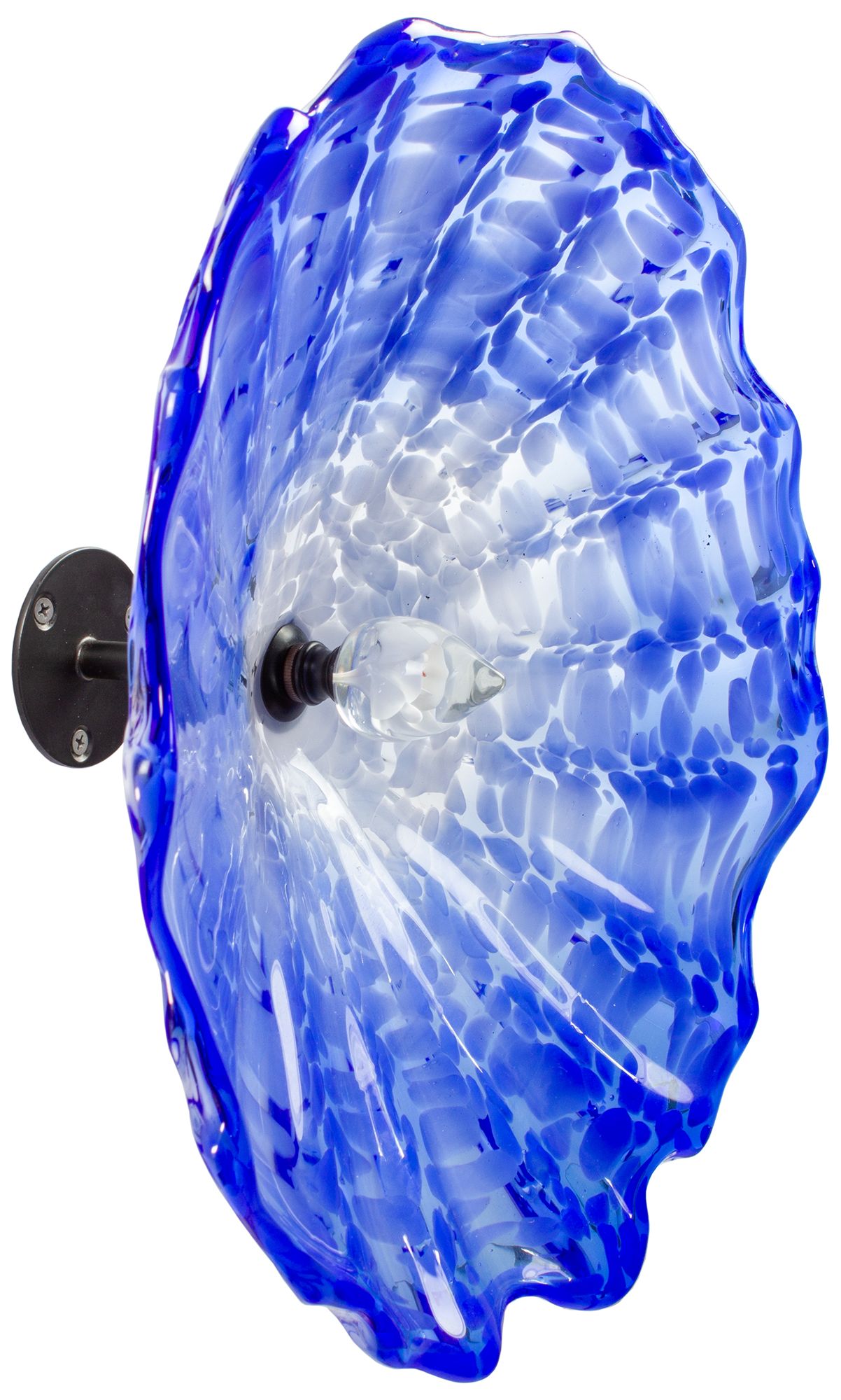 Image 5 Dale Tiffany 14" Fiore Blue Hand Blown A more views