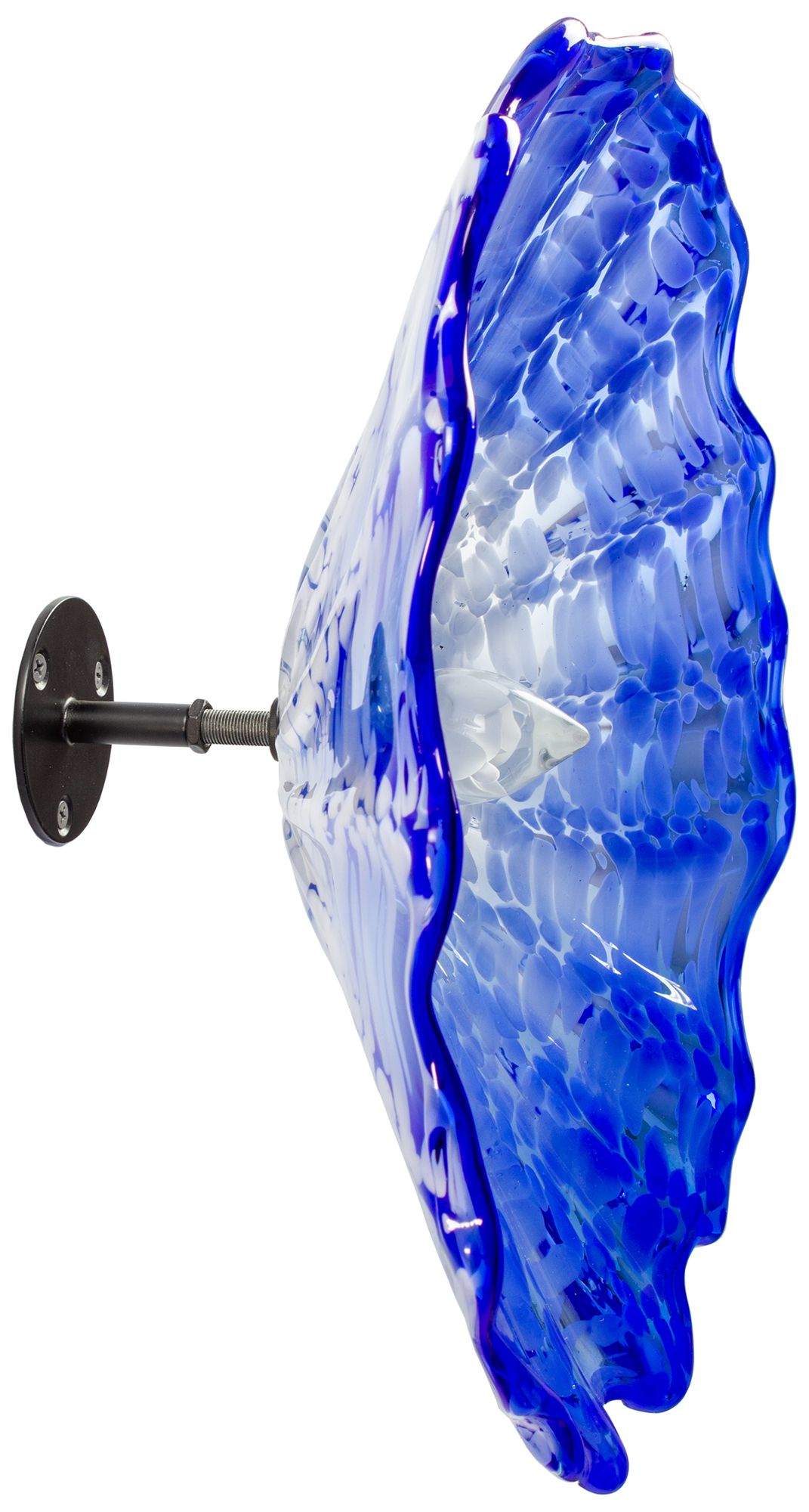 Image 7 Dale Tiffany 14" Fiore Blue Hand Blown A more views