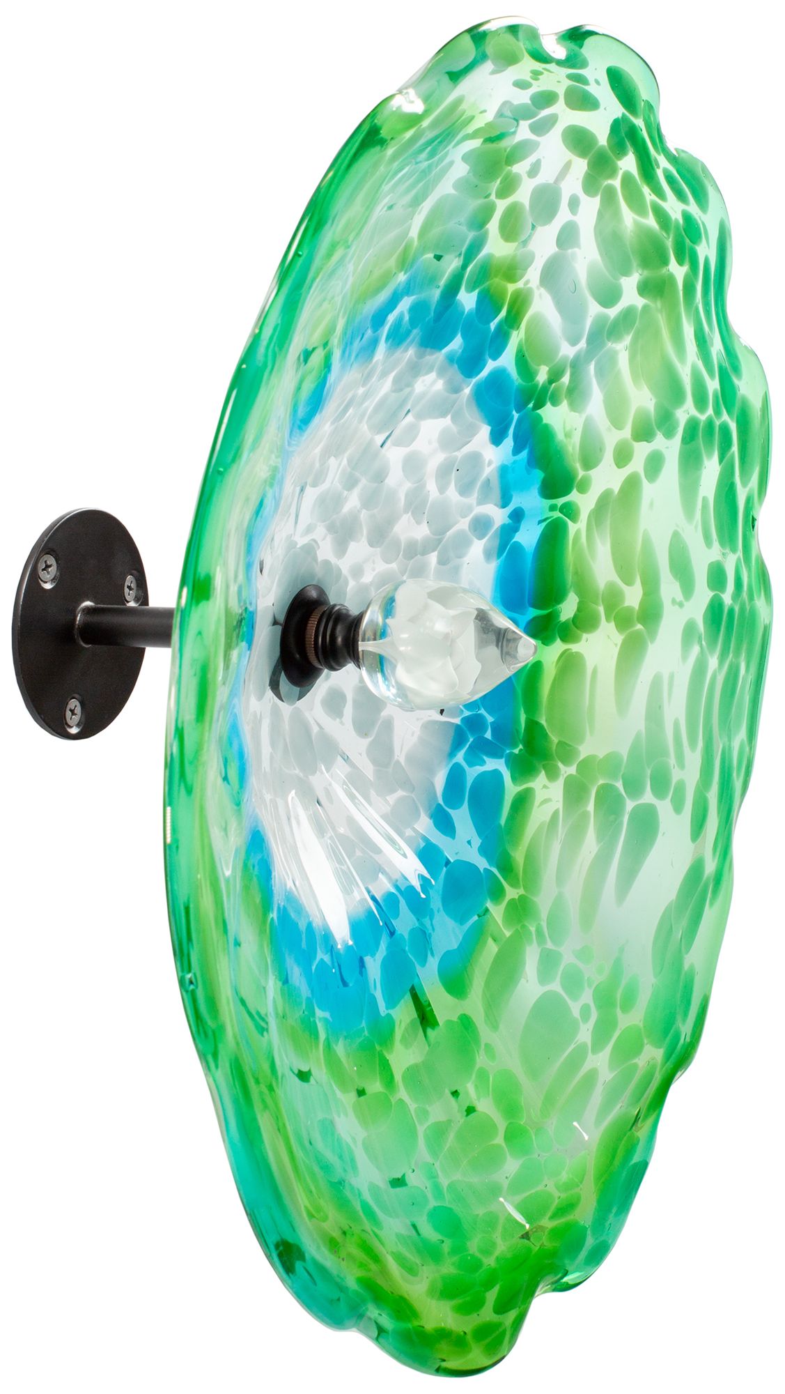 Image 5 Dale Tiffany 14" Fiore Green Hand Blown more views