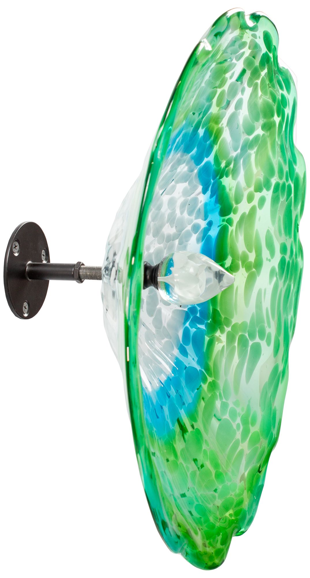 Image 6 Dale Tiffany 14" Fiore Green Hand Blown more views