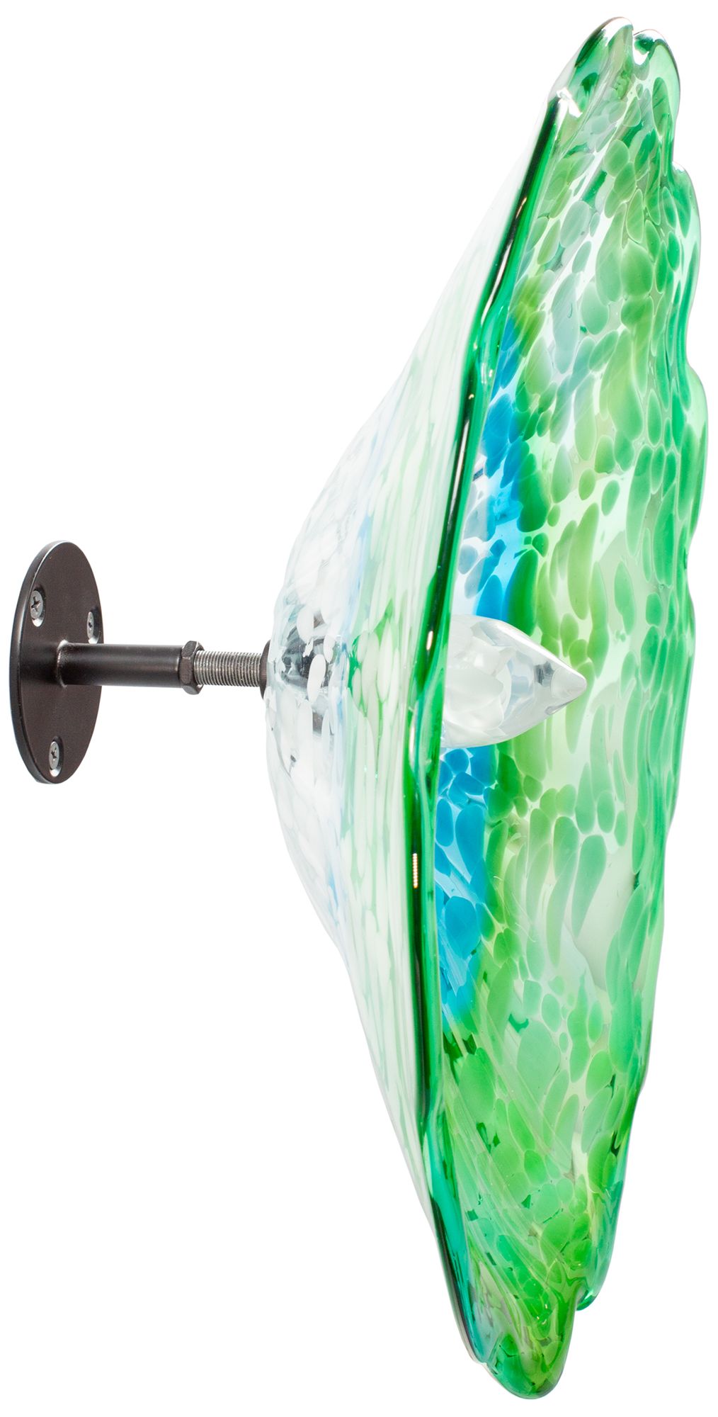 Image 7 Dale Tiffany 14" Fiore Green Hand Blown more views