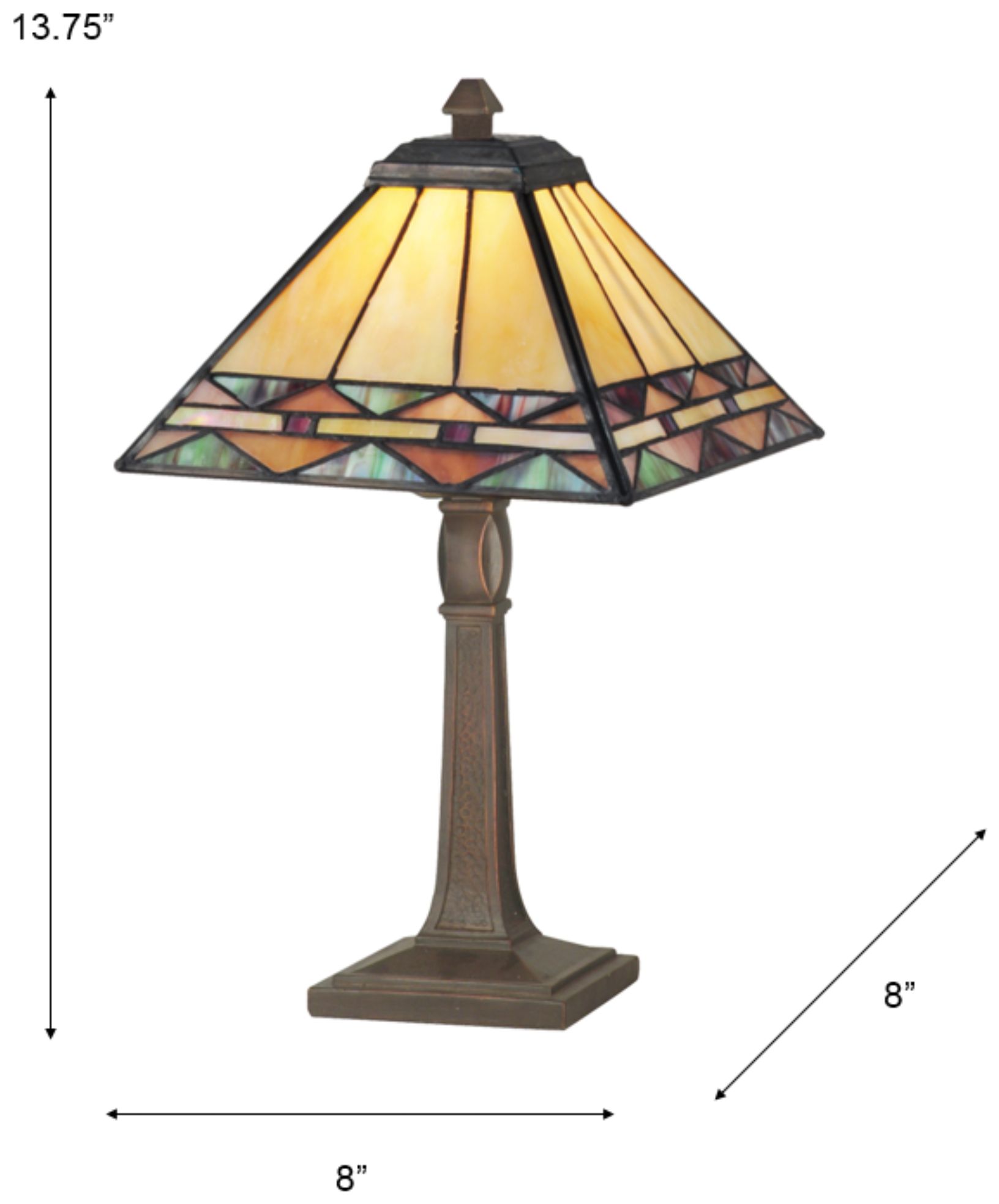 Image 3 Dale Tiffany 14" Tall Slayter Tiffany Accent Lamp more views