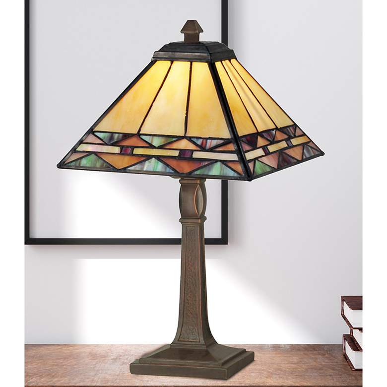 Image 1 Dale Tiffany 14" Tall Slayter Tiffany Accent Lamp