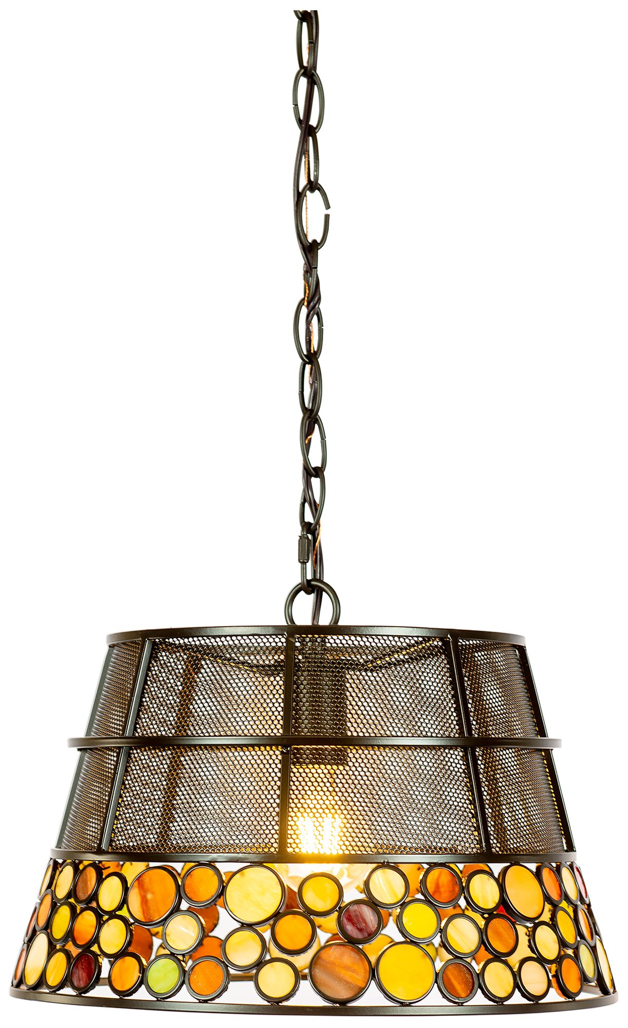 Image 4 Dale Tiffany 14 " Wide Pasqual Mesh Tiffany Pendant more views