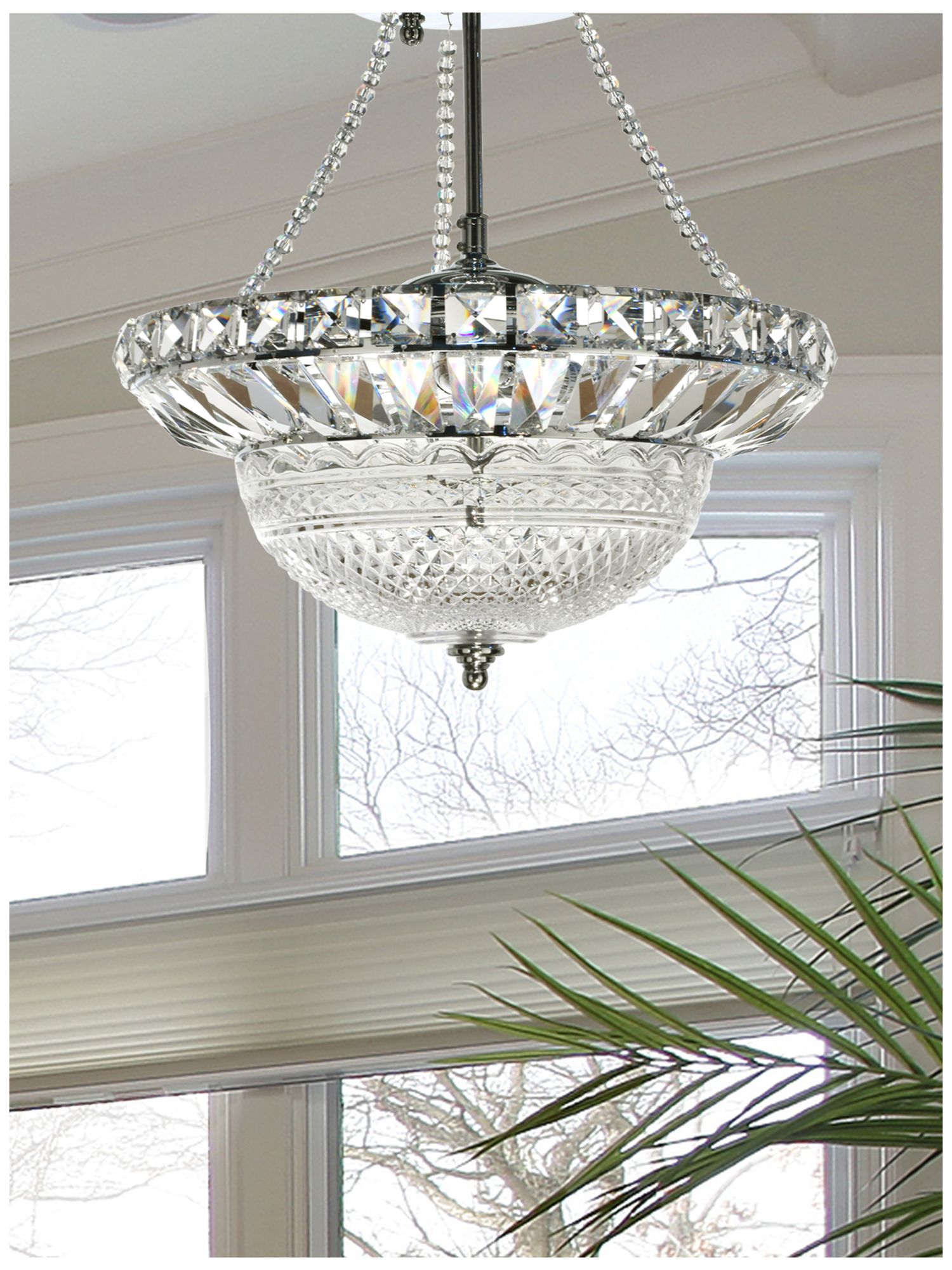 Image 2 Dale Tiffany 14 " Wide Woodland Hills 14" Wide Crystal Inverted Pendant more views