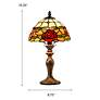 Thumbnail4 of Dale Tiffany 15.25" Tall Innsdale Rose Tiffany Accent Table Lamp more views