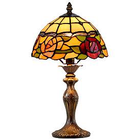 Image5 of Dale Tiffany 15.25" Tall Innsdale Rose Tiffany Accent Table Lamp more views