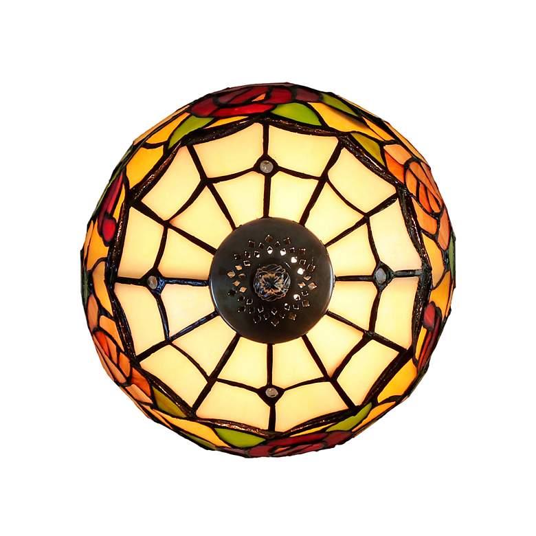 Image 6 Dale Tiffany 15.25" Tall Innsdale Rose Tiffany Accent Table Lamp more views