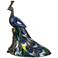 Dale Tiffany 15.5" Galana Blue Peacock Tiffany Accent Lamp