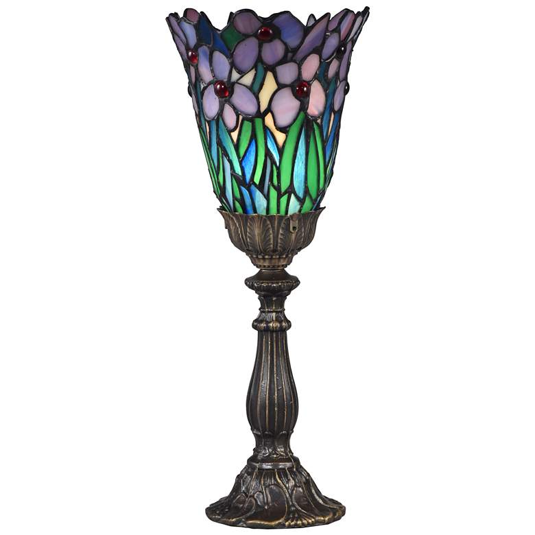 Image 1 Dale Tiffany 15.5" Tall Meadowbrook Uplight Tiffany Accent Lamp