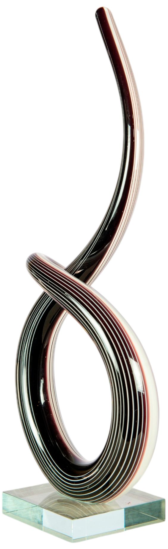 Image 4 Dale Tiffany 15.5" Tall Midnight Spiral Handcrafted Art Glass Sculpture more views