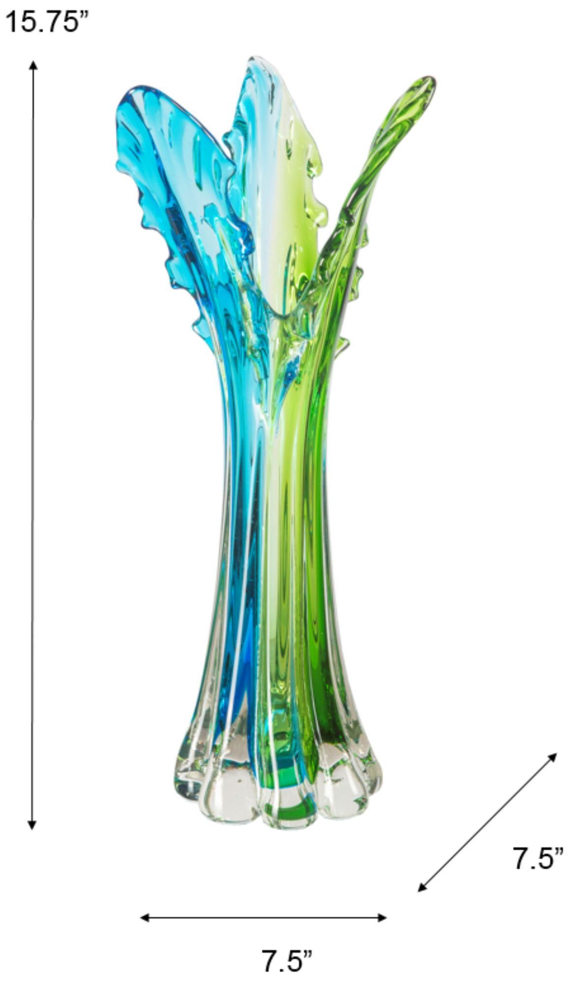 Image 3 Dale Tiffany 15.75" Tall Ballona Handcrafted Art Glass Sculpture more views