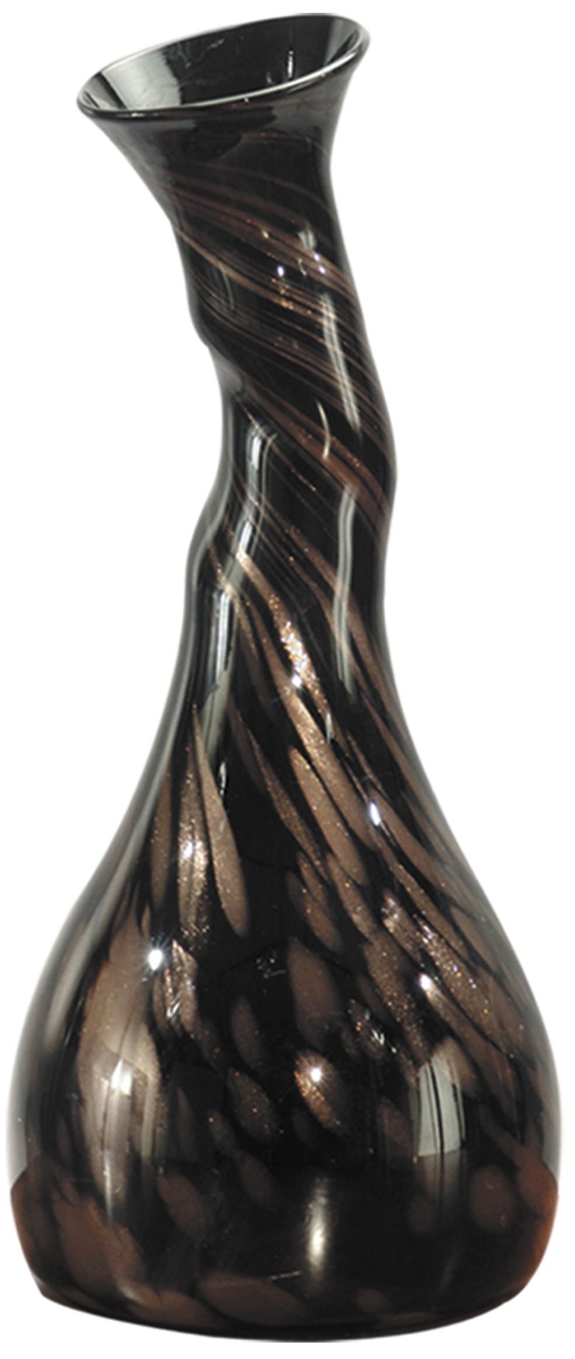 Image 2 Dale Tiffany 15.75" Tall Twisted Gourd Hand Blown Art Glass Vase