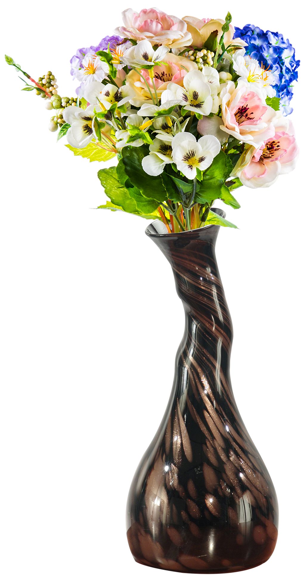 Image 4 Dale Tiffany 15.75" Tall Twisted Gourd Hand Blown Art Glass Vase more views