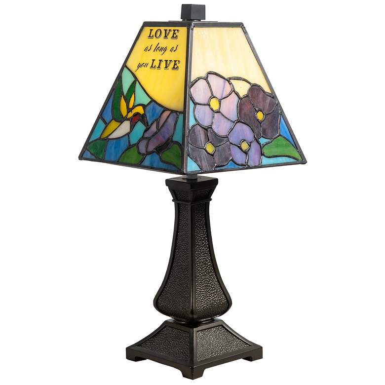 Image 1 Dale Tiffany 15" Tall Inspirational Garden Tiffany Accent Lamp