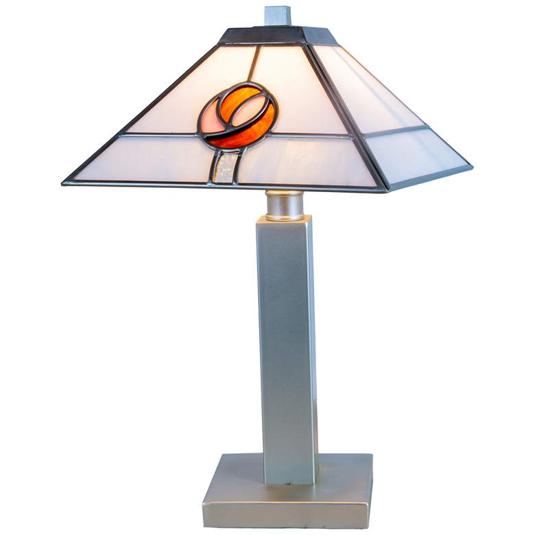 Image 1 Dale Tiffany 16.75" Tall Mack Rose Tiffany Table Lamp