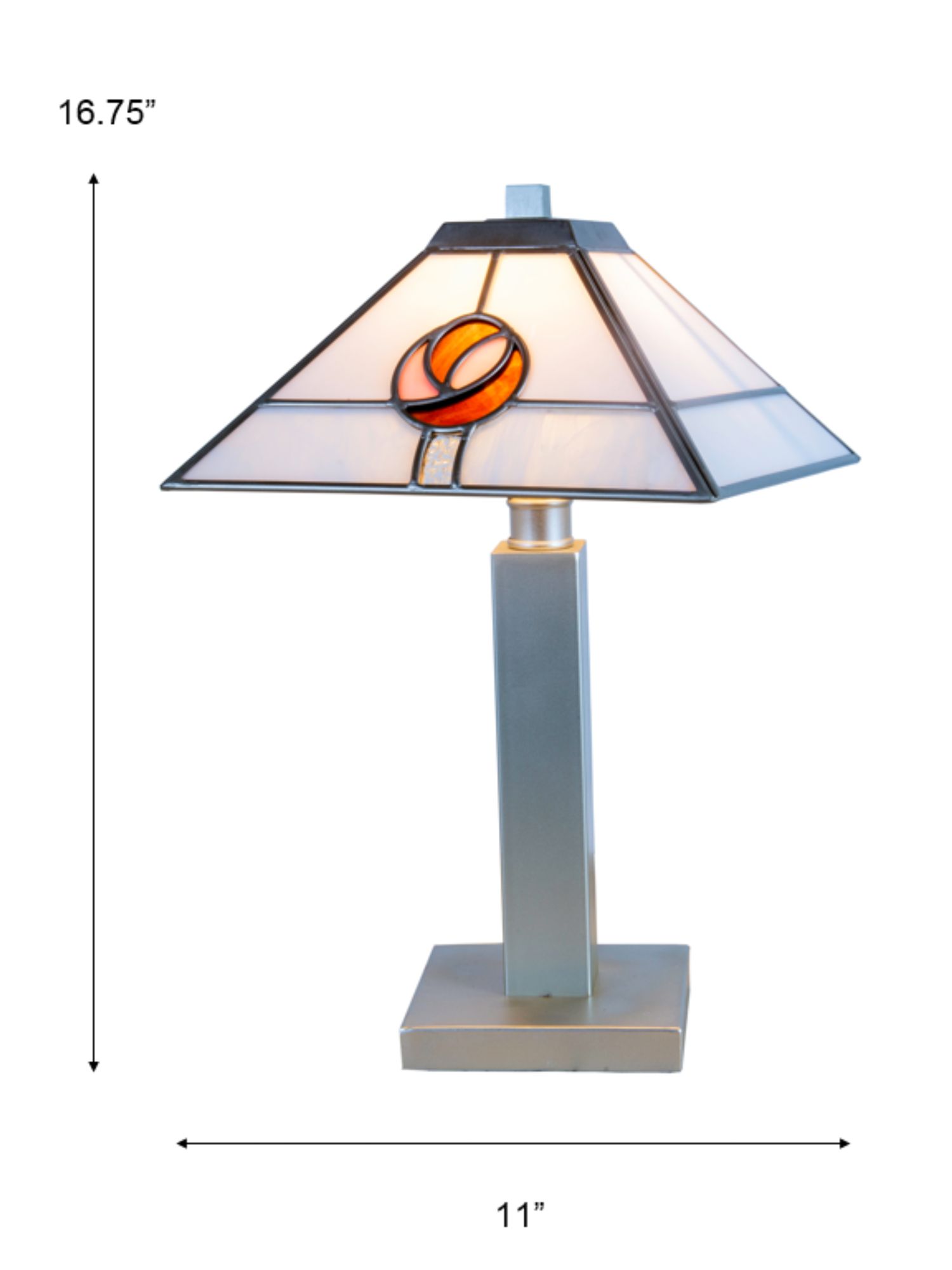 Image 5 Dale Tiffany 16.75" Tall Mack Rose Tiffany Table Lamp more views