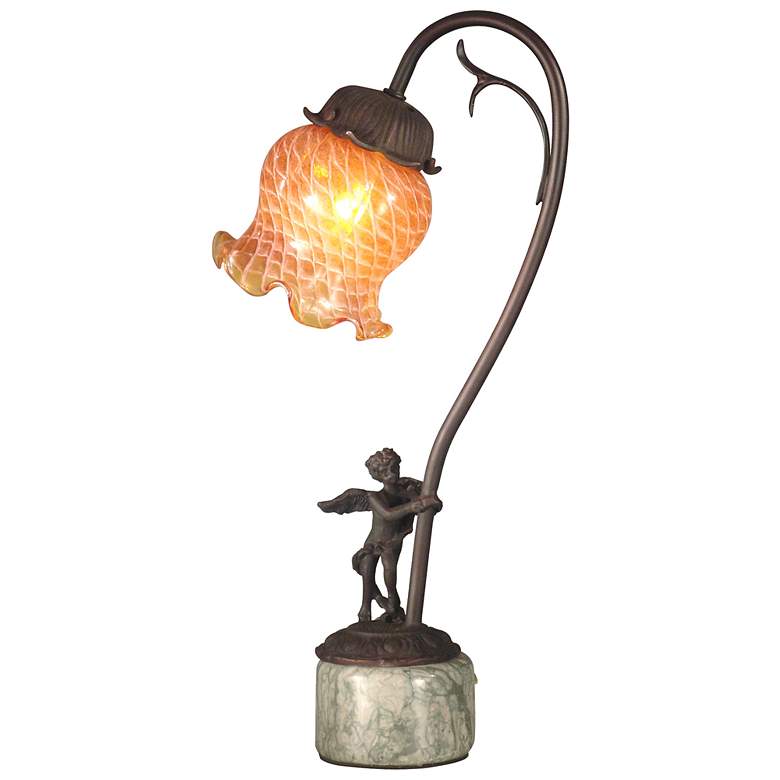 Image 1 Dale Tiffany 16 3/4 inchH Asphodel Tulip Accent Table Lamp