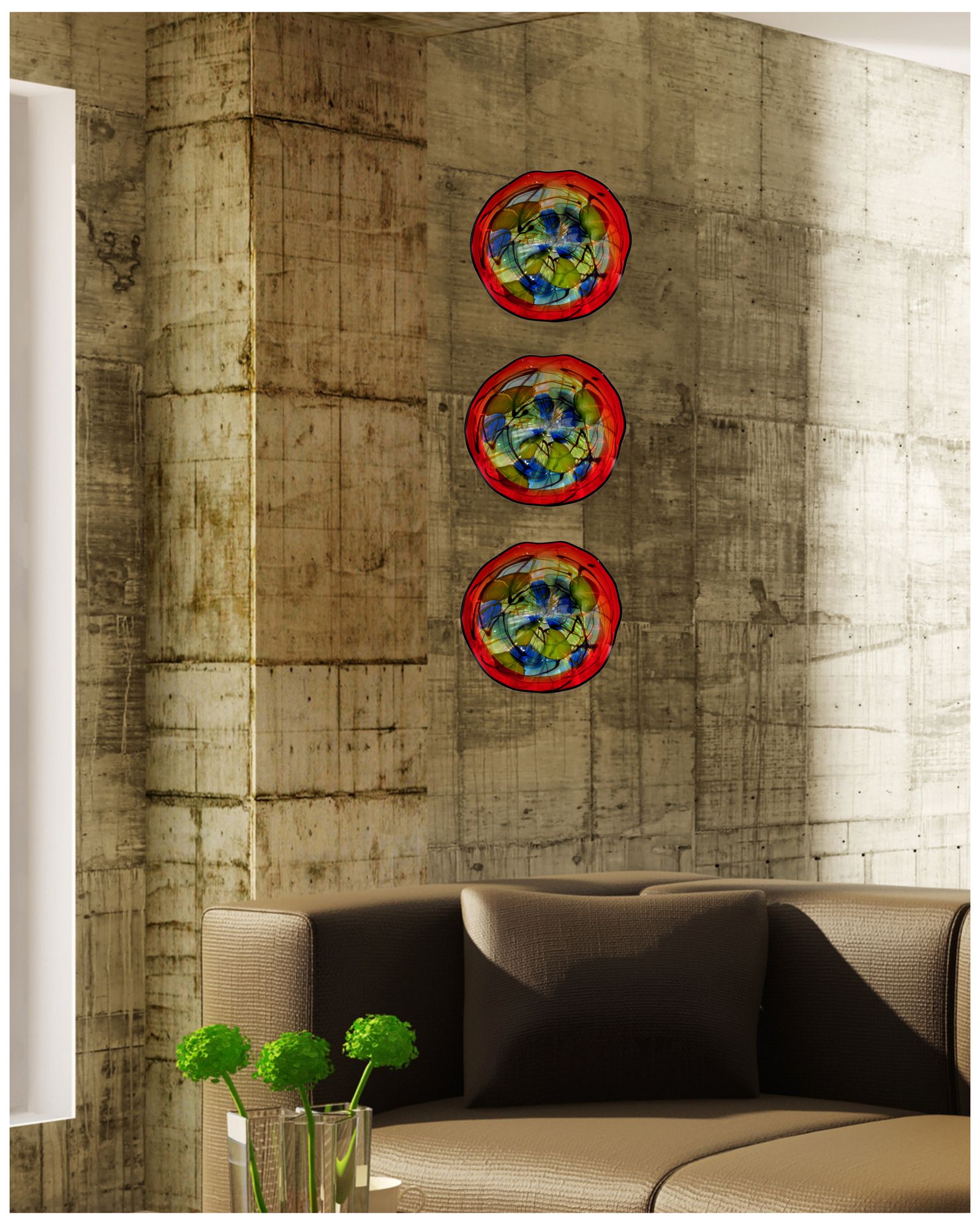 Image 2 Dale Tiffany 16" Hankley Hand Blown Art more views