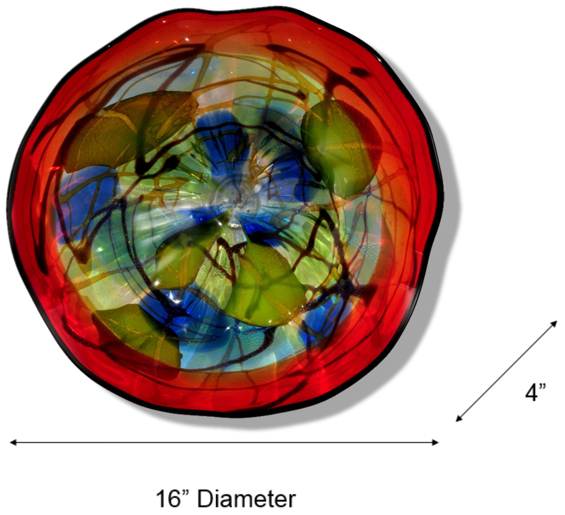 Image 3 Dale Tiffany 16" Hankley Hand Blown Art more views