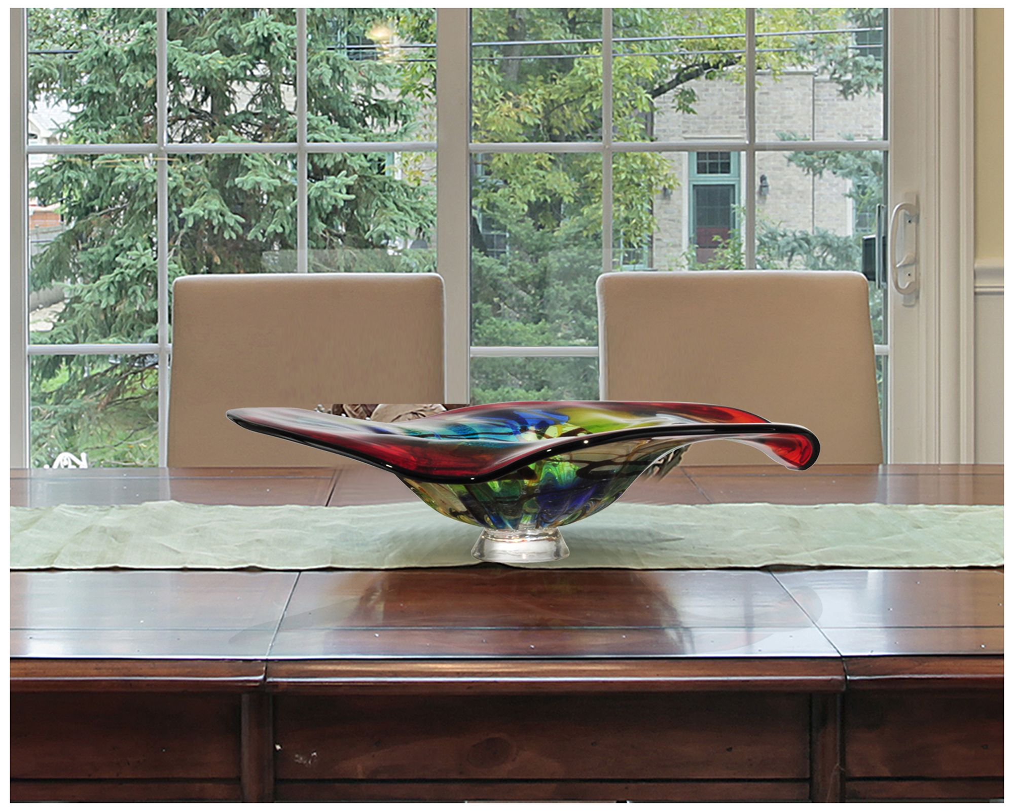 Image 4 Dale Tiffany 16" Hankley Hand Blown Art more views