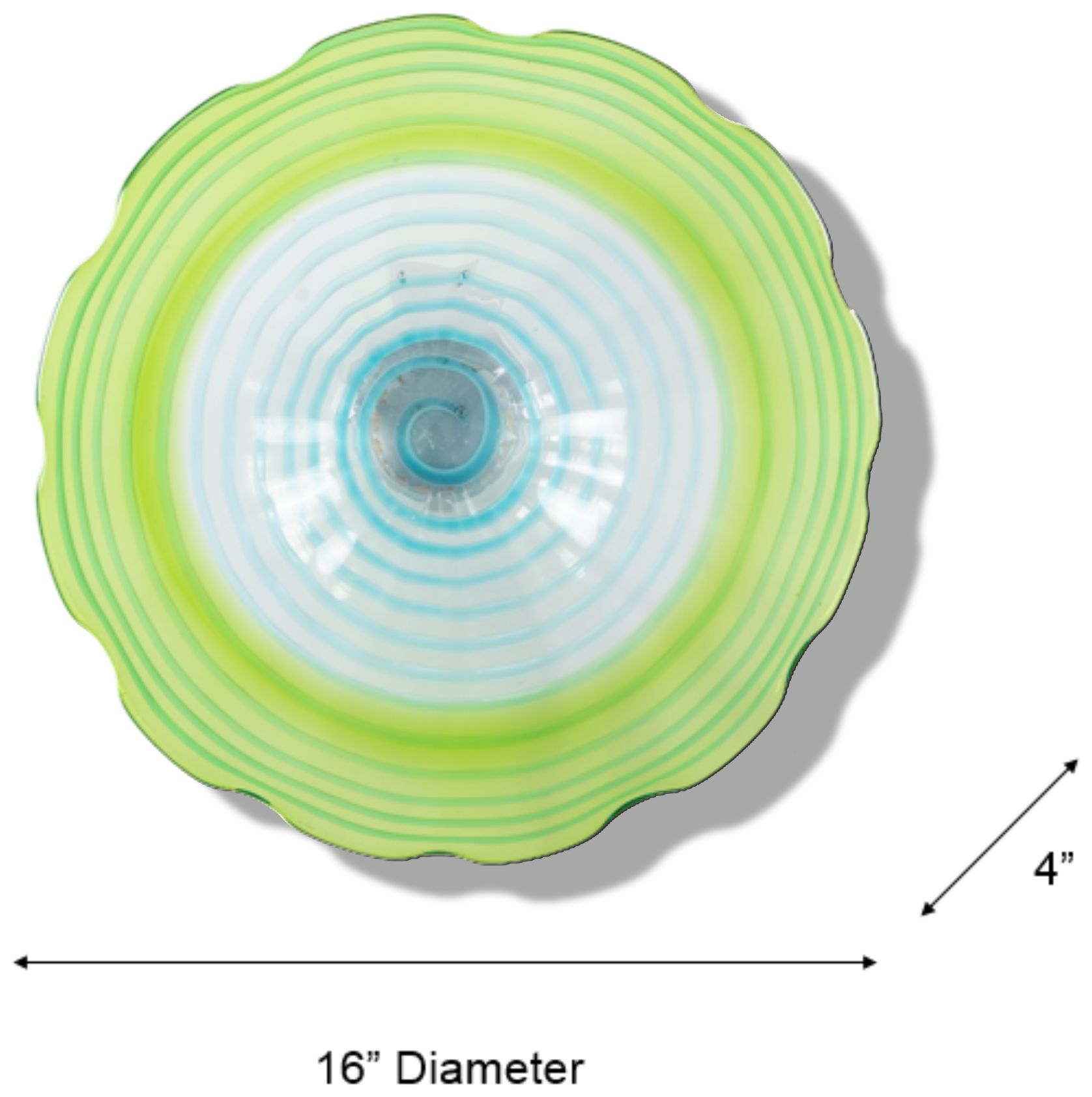 Image 3 Dale Tiffany 16" Waterfront Hand Blown Art Glass Wall Decor more views