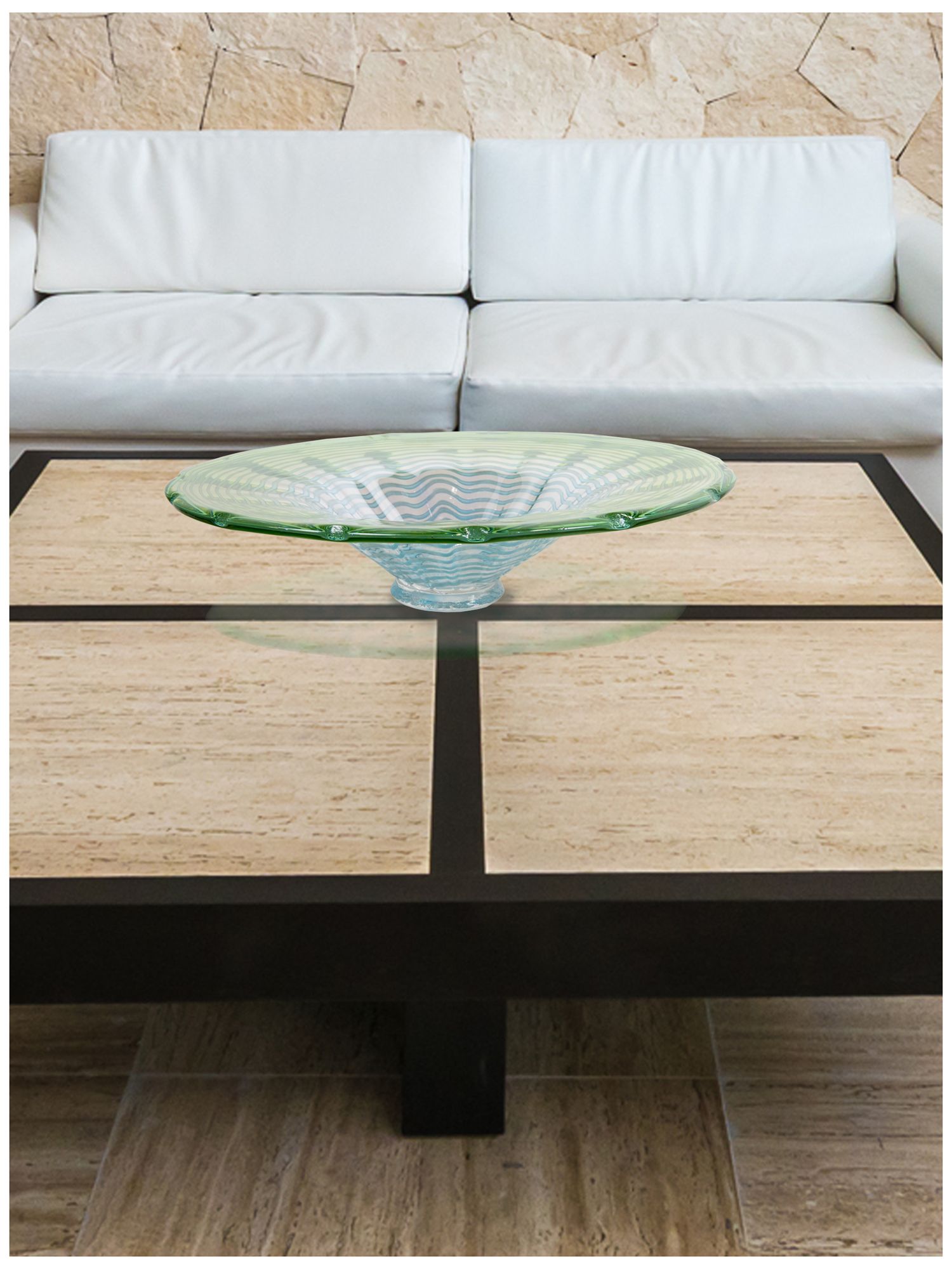 Image 5 Dale Tiffany 16" Waterfront Hand Blown Art Glass Wall Decor more views